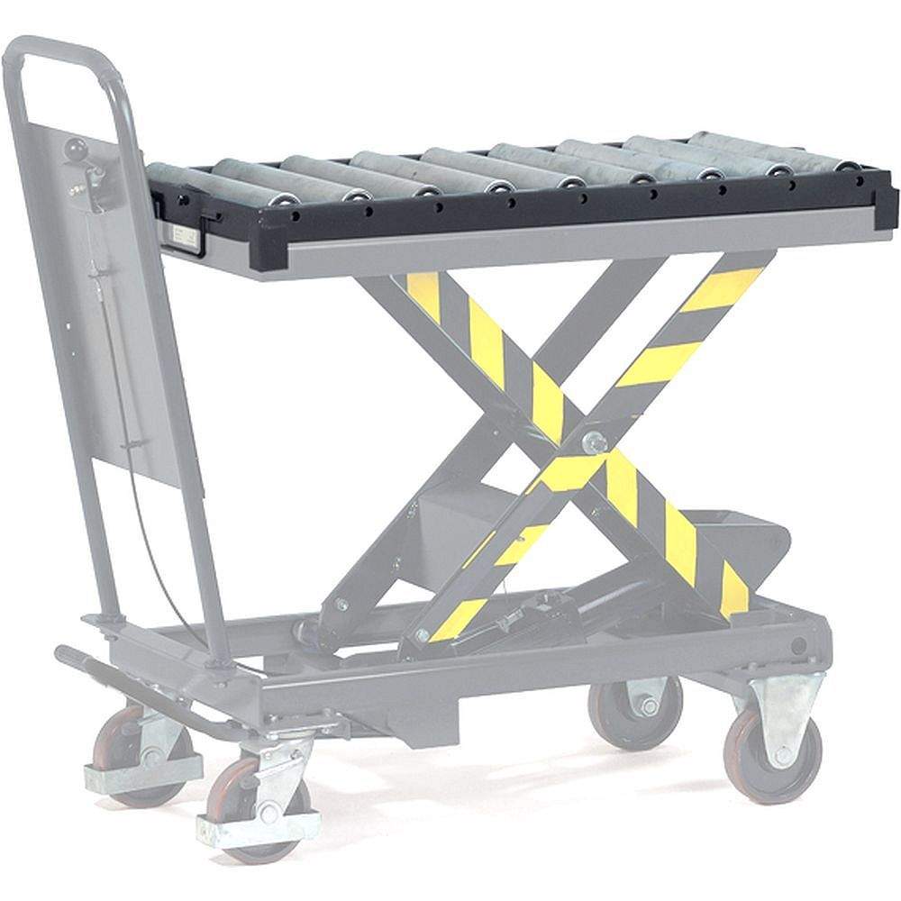 Fetra Rollenbahn mit Aufsteckrahmen, Tragkraft 500 kg, für Hubtischwagen 6833 - 6837