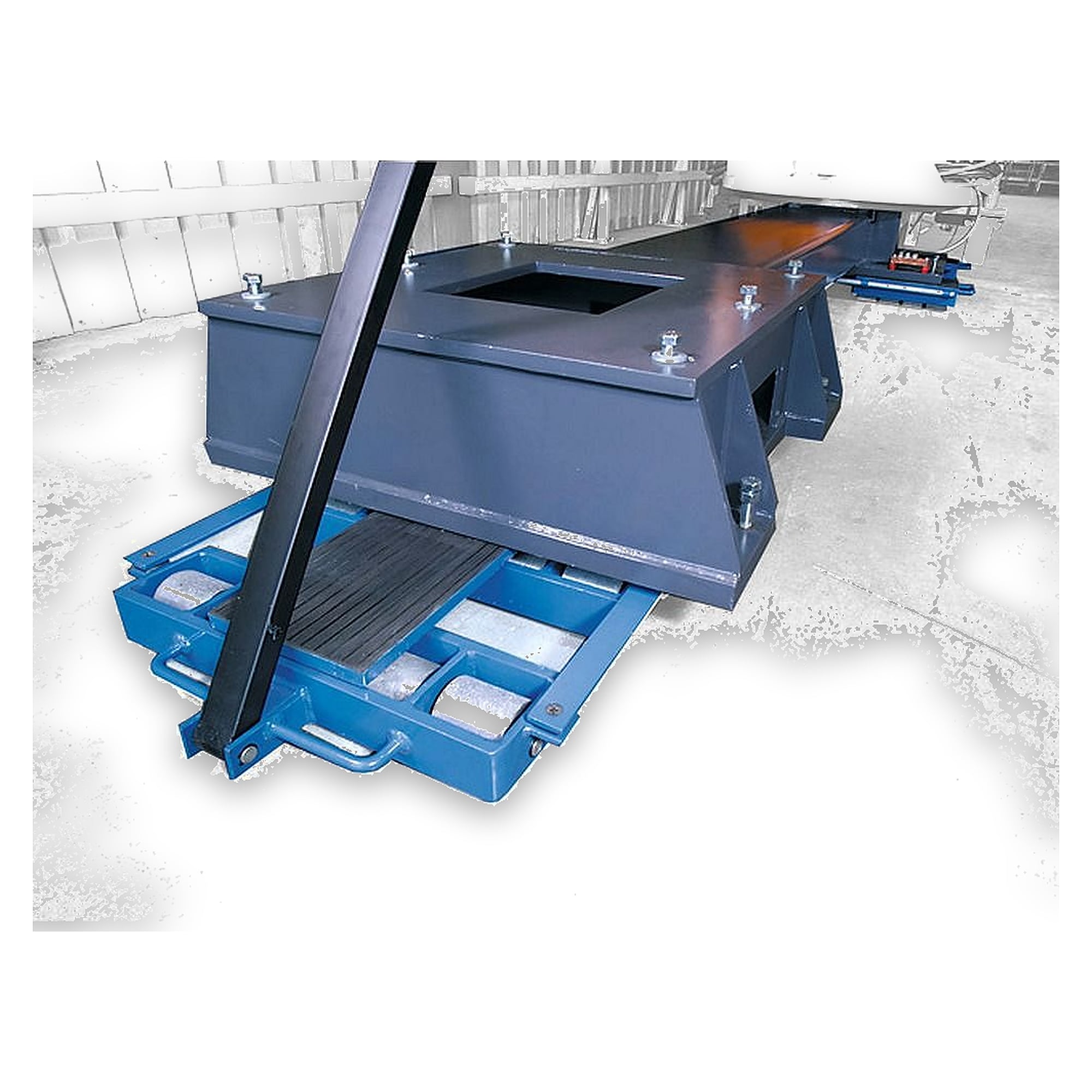 Fahrwerk lenkbar 12 t mit Deichsel, Tragplatte 400 x 220 mm - Fetra 6958