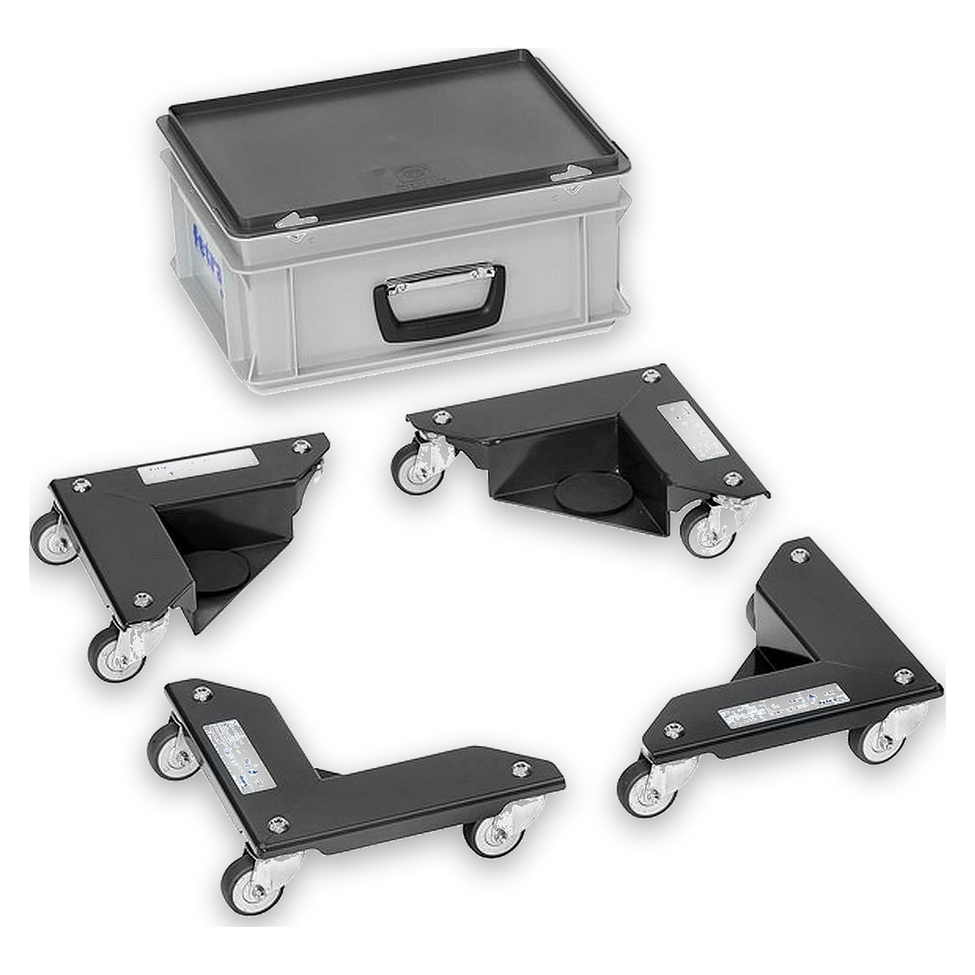 Eckenroller-Satz 4 Stück, je 150 kg, TPE-Rollen - Fetra 6977