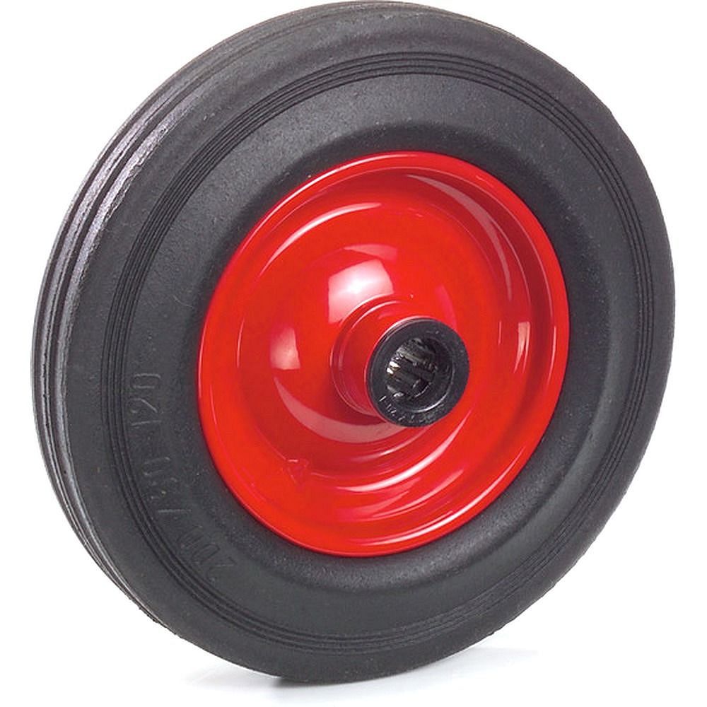 Fetra Vollgummirad 250 x 60 mm, Stahlblech-Felge rot