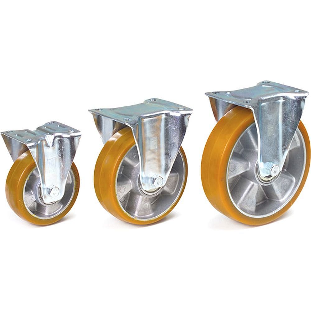 Fetra Bockrolle 125 x 40 mm, mit Polyurethan-Bereifung