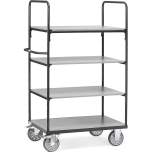 Fetra 8302/7016. Shelved trolley with shelves Grey Edition. 600 kg, 4 shelves