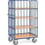 Fetra 8311-1. Shelved trolley with shelves. 600 kg, 4 shelves and 1 panel
