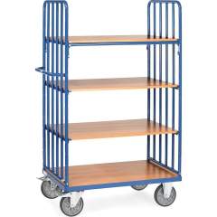Fetra 8311. Shelved trolley with shelves. 600 kg, 4 shelves, ends with uprights