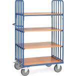 Fetra 8312. Shelved trolley with shelves. 600 kg, 4 shelves, ends with uprights