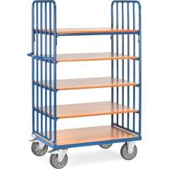 Fetra 8352. Shelved trolley with shelves. 600 kg, 5 shelves, ends with uprights