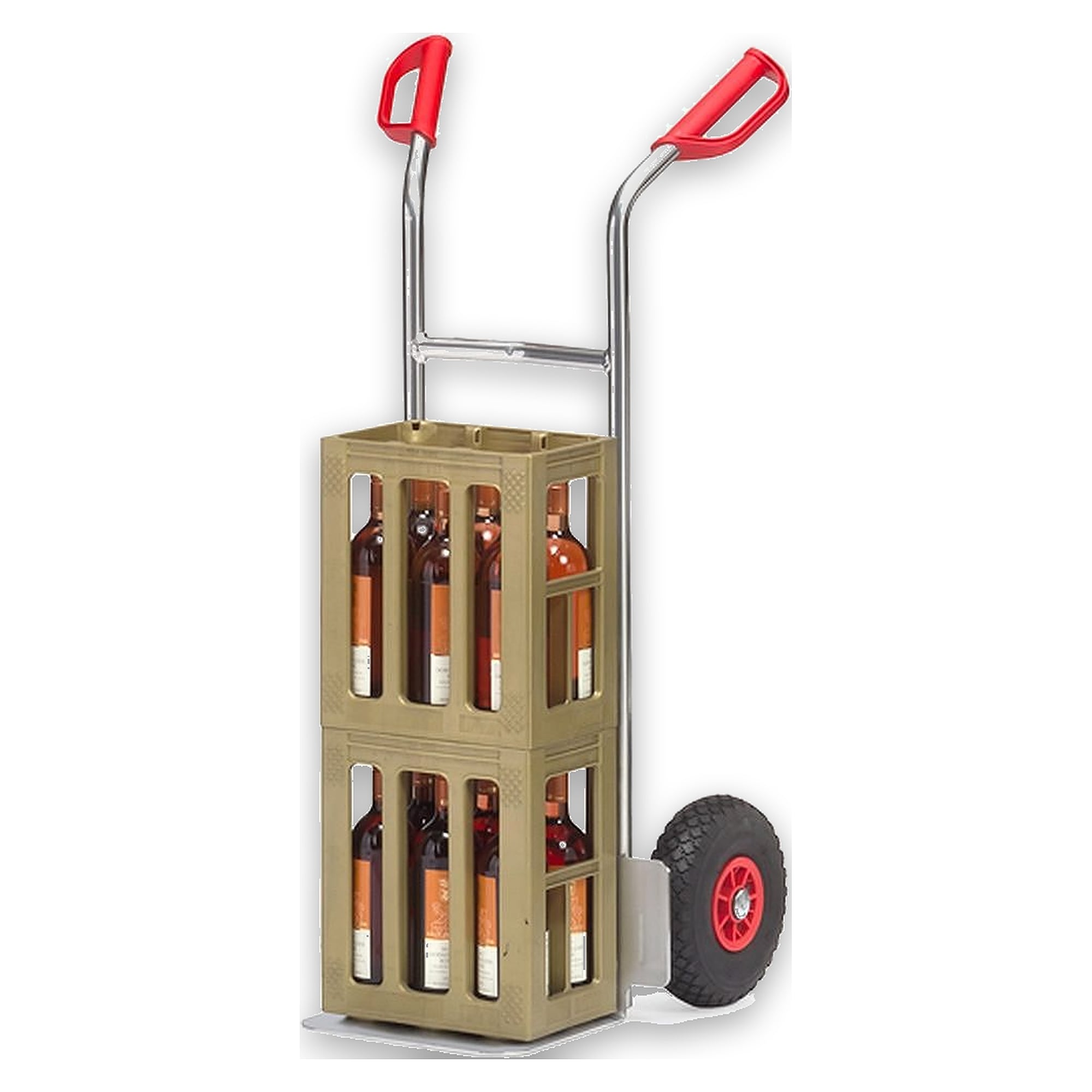 Aluminium Stacking Sack Truck 200 kg, 260 x 56 mm solid rubber wheels - Fetra A1125V