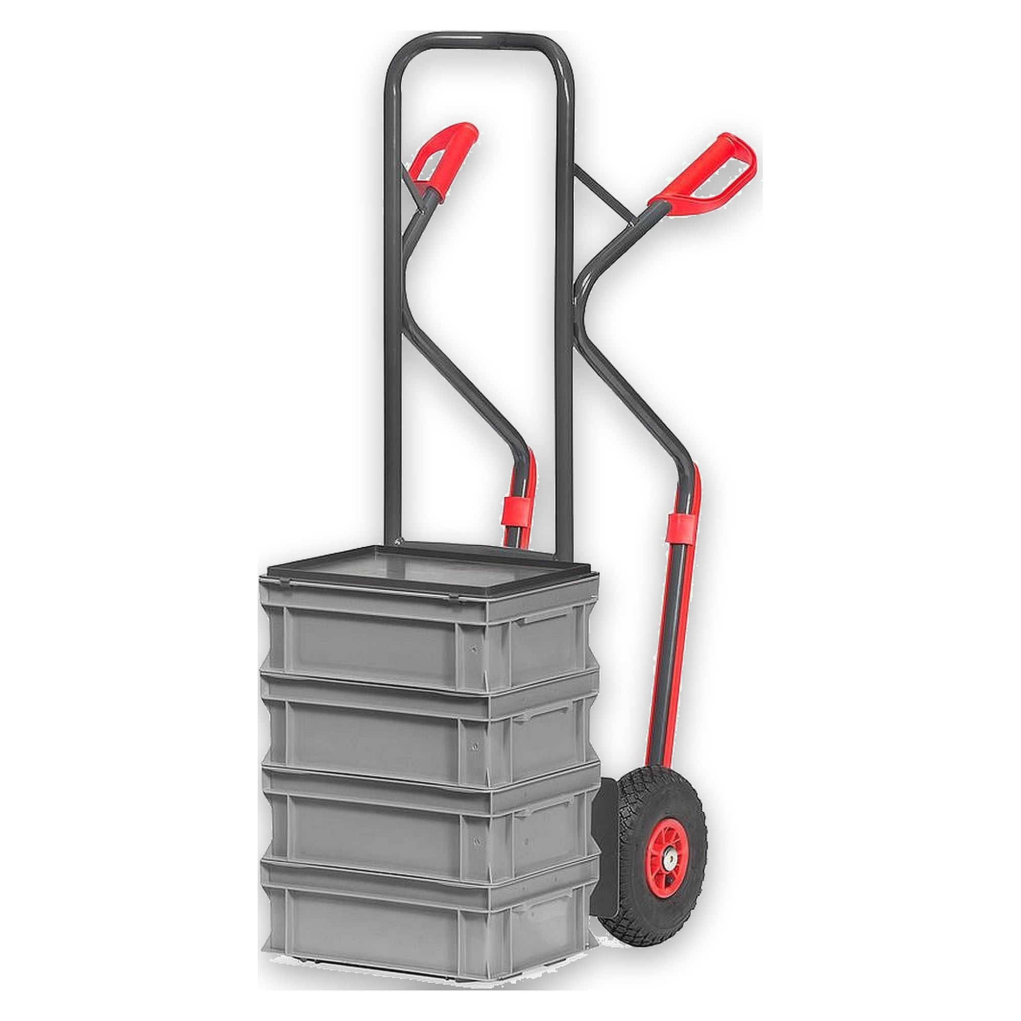 Stacking Truck 320 mm Shovel 300 kg, pneumatic wheels 260 x 85 mm - Fetra B1330L-7016