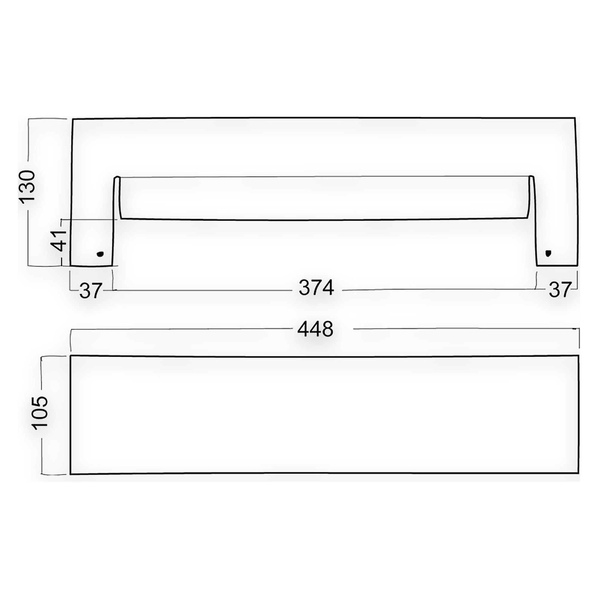 Glamox O23-W450 outdoor luminaire, 1260 lm, 4000 K, switchable
