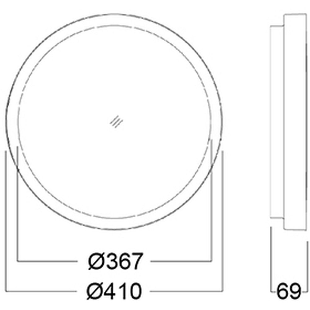 Glamox O85-S410 outdoor luminaire, 2712 lm, 4000 K, switchable