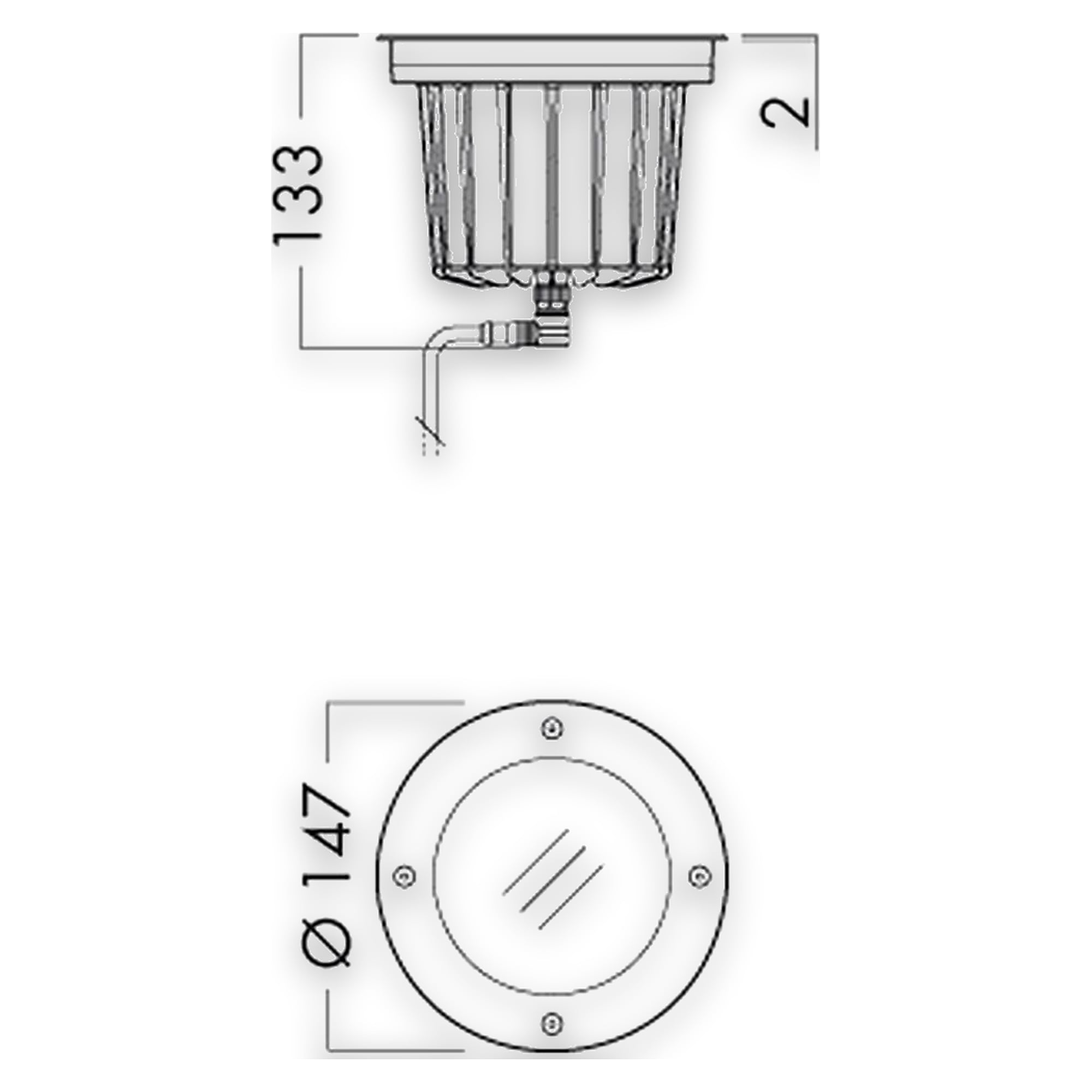 Glamox O87-R145 outdoor luminaire, 579 lm, 4000 K, switchable