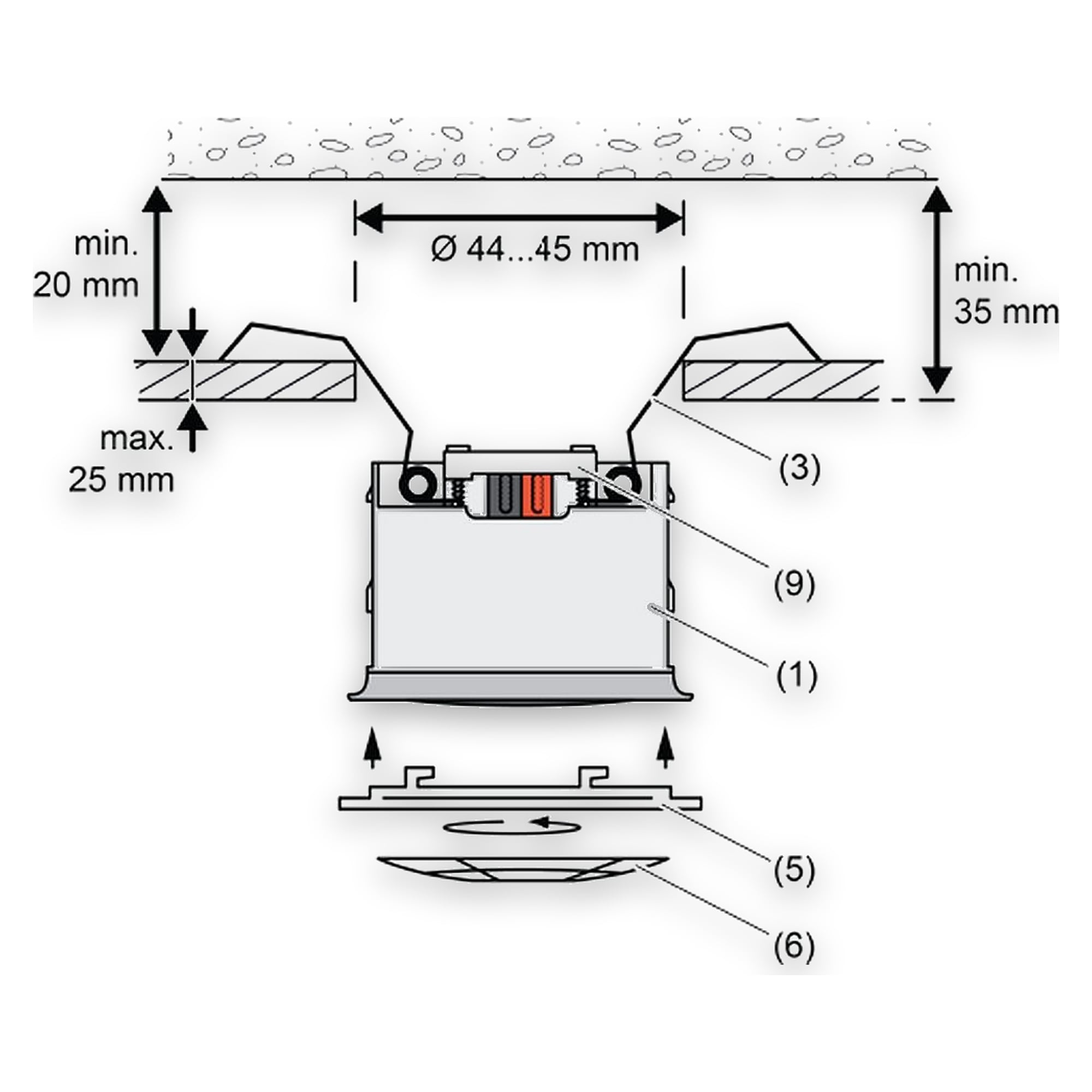 Glamox LMS KNX PIR SENSOR COMF MINI EB