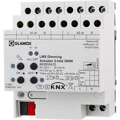 Glamox 663950433. Glamox KNX LMS KNX DIMMING ACTUATOR 2-FOLD 300W