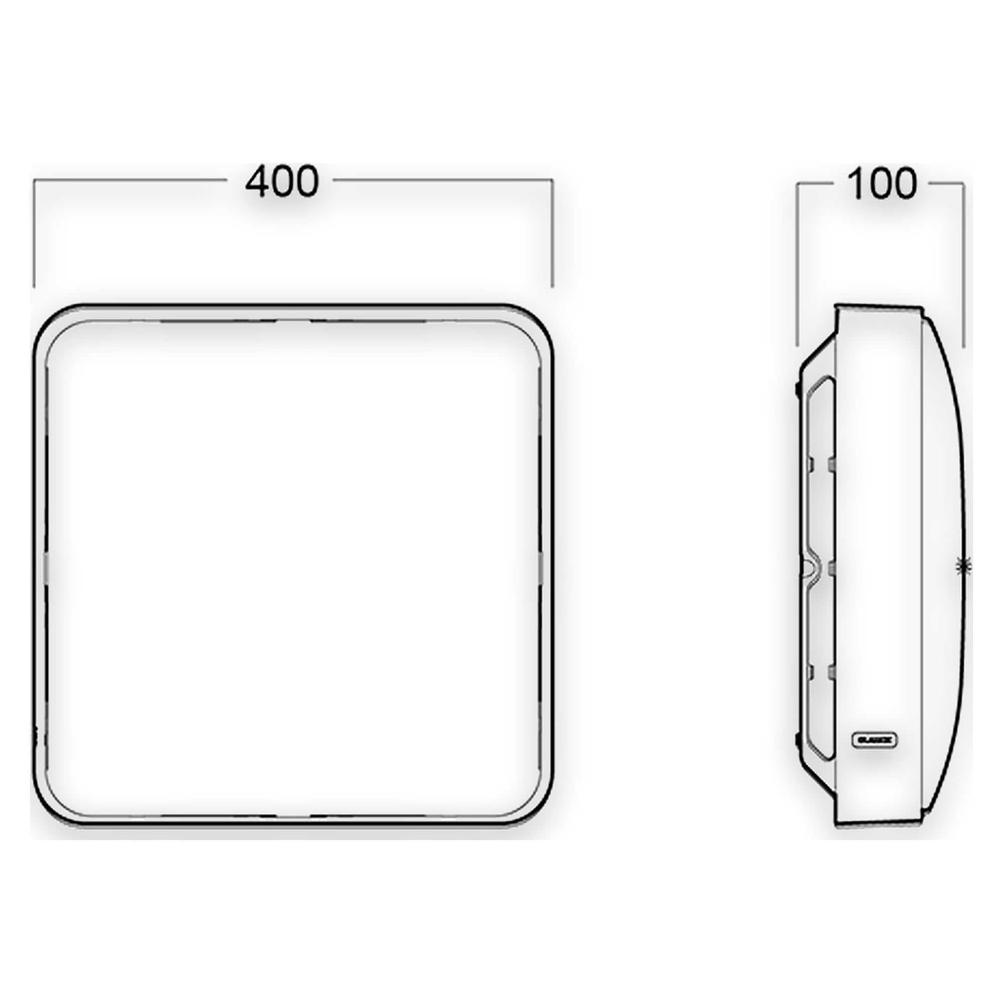 Glamox A20-SQ400 decorative luminaire, 2601 lm, 4000 K, switchable