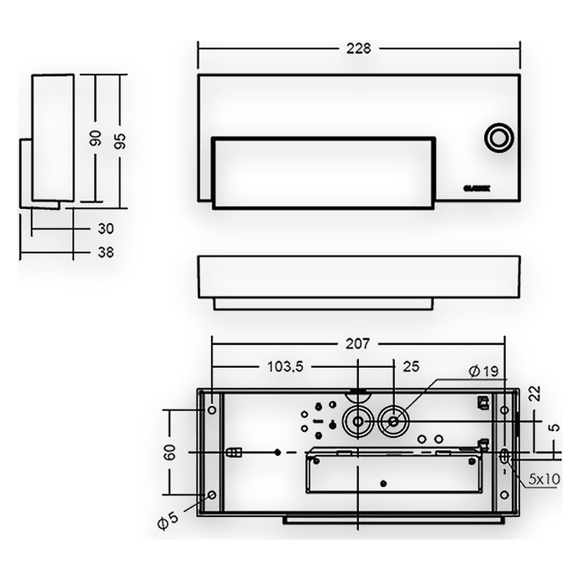Glamox A42-W decorative luminaire, 353 lm, 3000 K