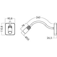 Glamox A70613424. A70-WG LED 300 SD 830 BL/CO CP