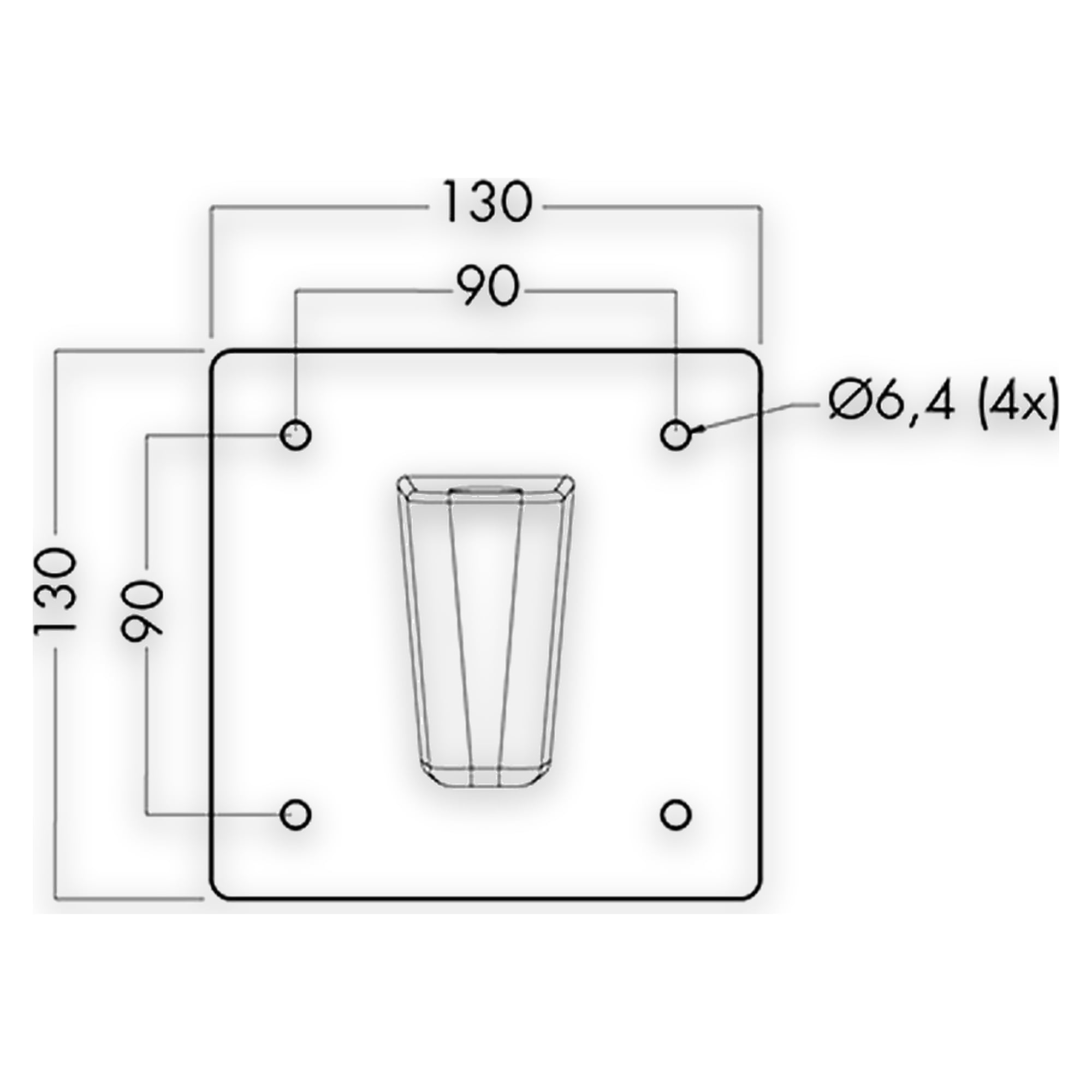 Glamox BSP-CLAw/lock device/Backingplate
