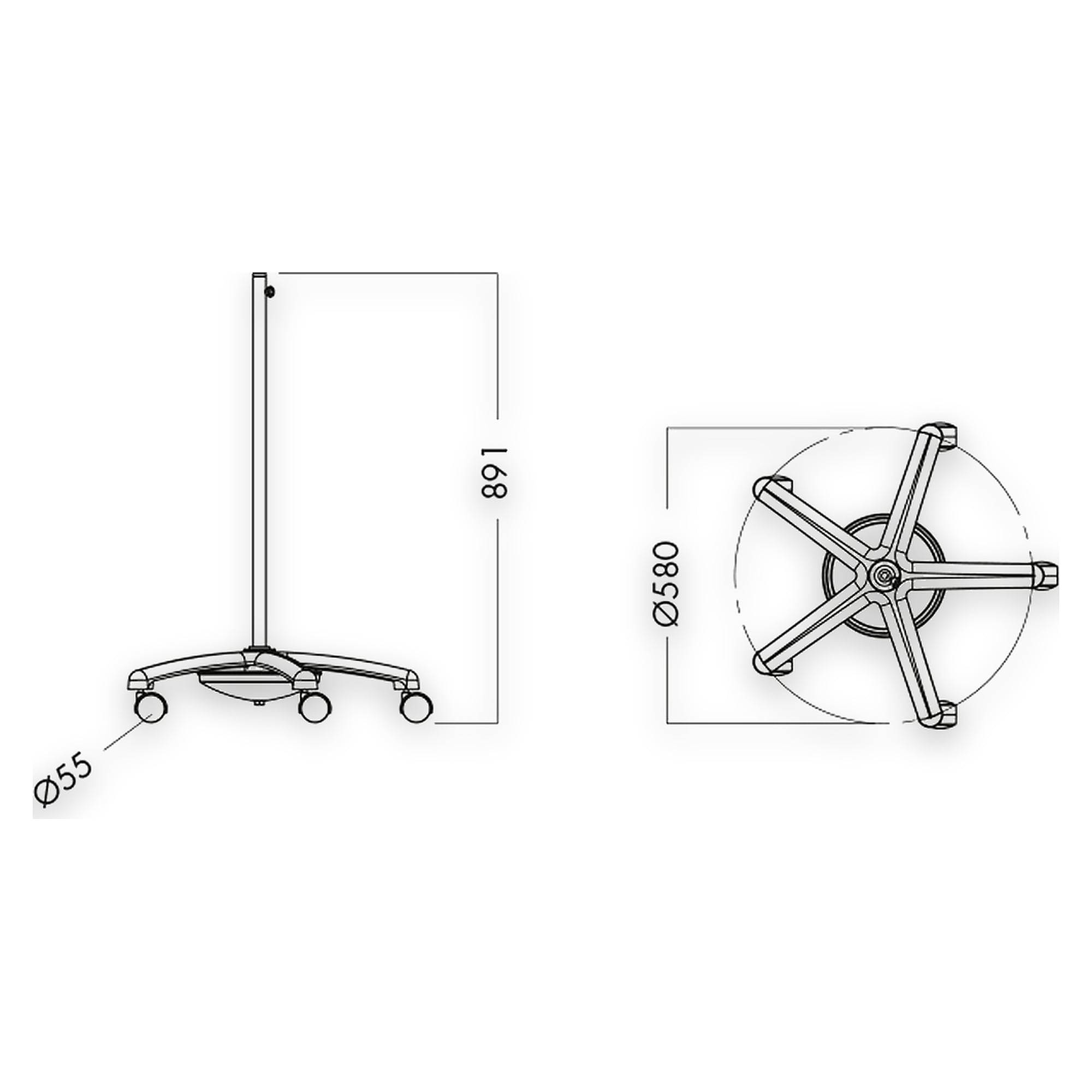 Glamox Trolley white