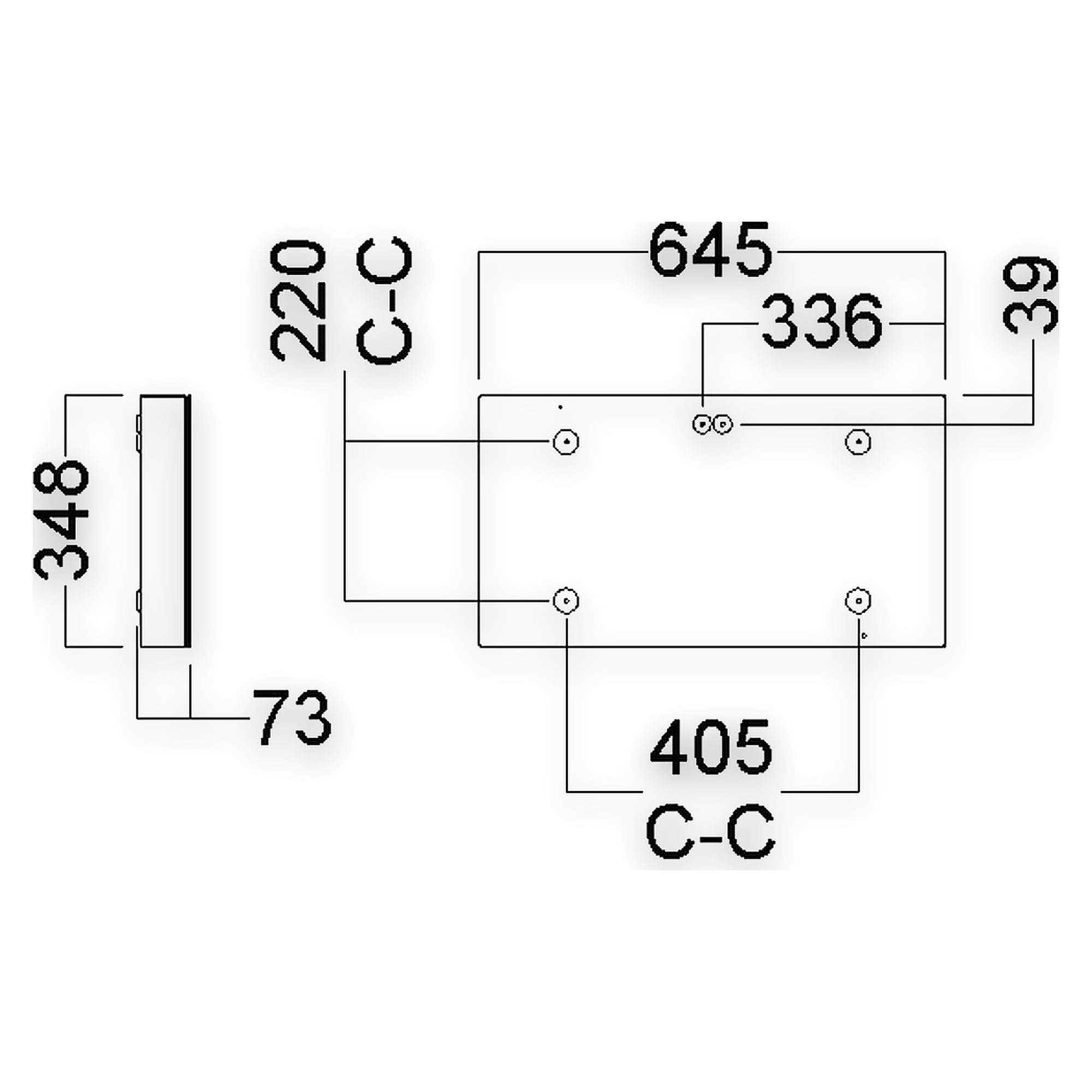 Glamox C65-S350X650 indoor luminaire, 4278 lm, 4000 K (Ra 90)