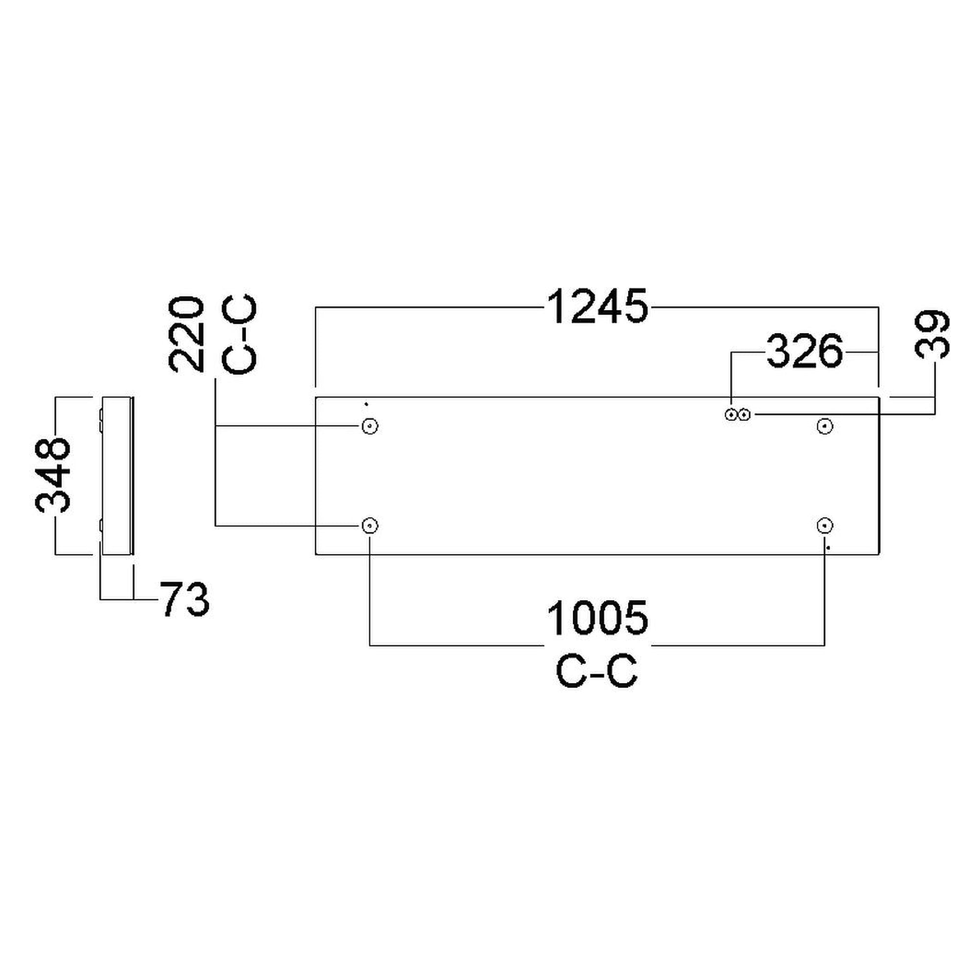 Glamox C65-S350X1250 indoor luminaire, 9248 lm, 4000 K (Ra 90)