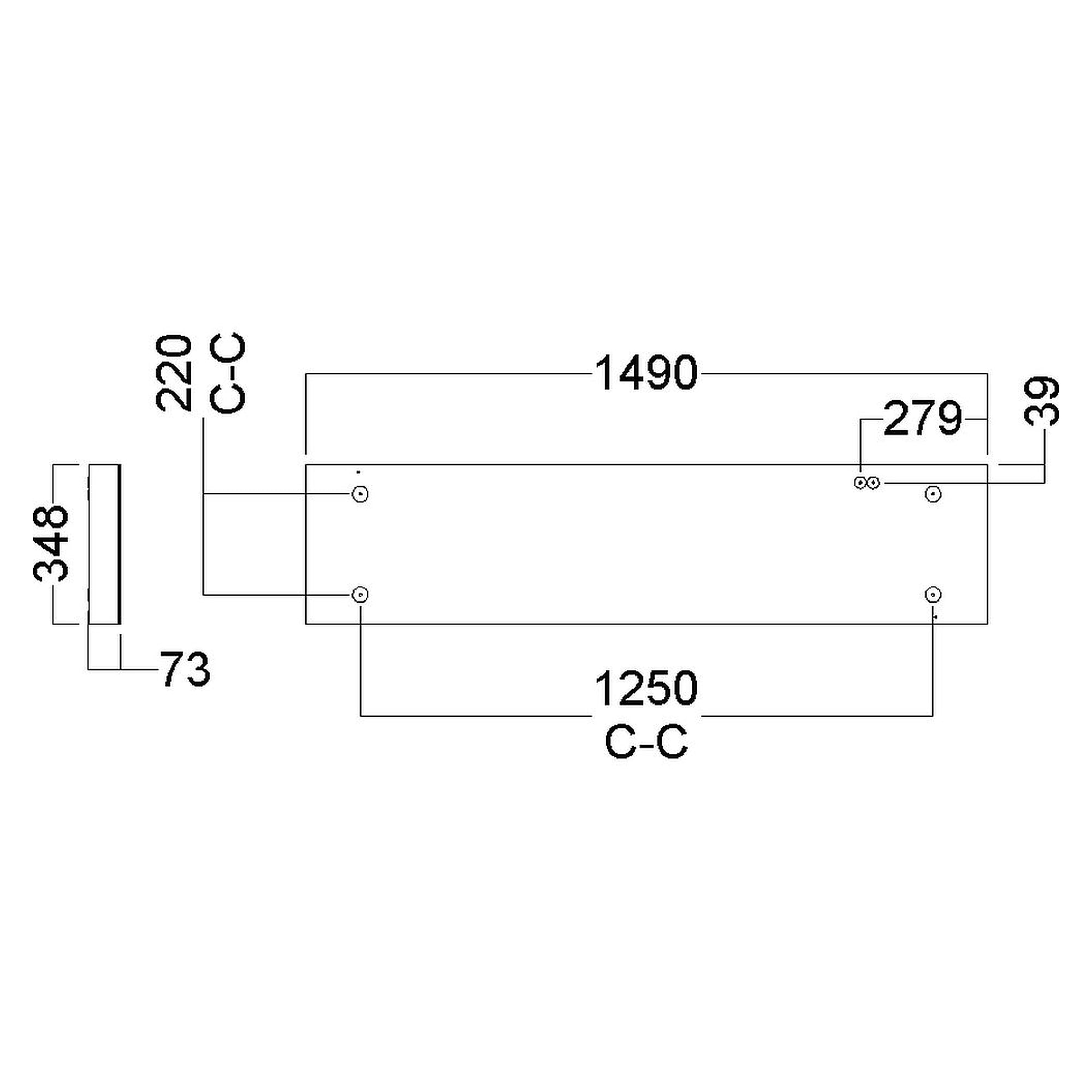 Glamox C65-S350X1500 Innenraumleuchte, 12098 lm, 4000 K (Ra 90)