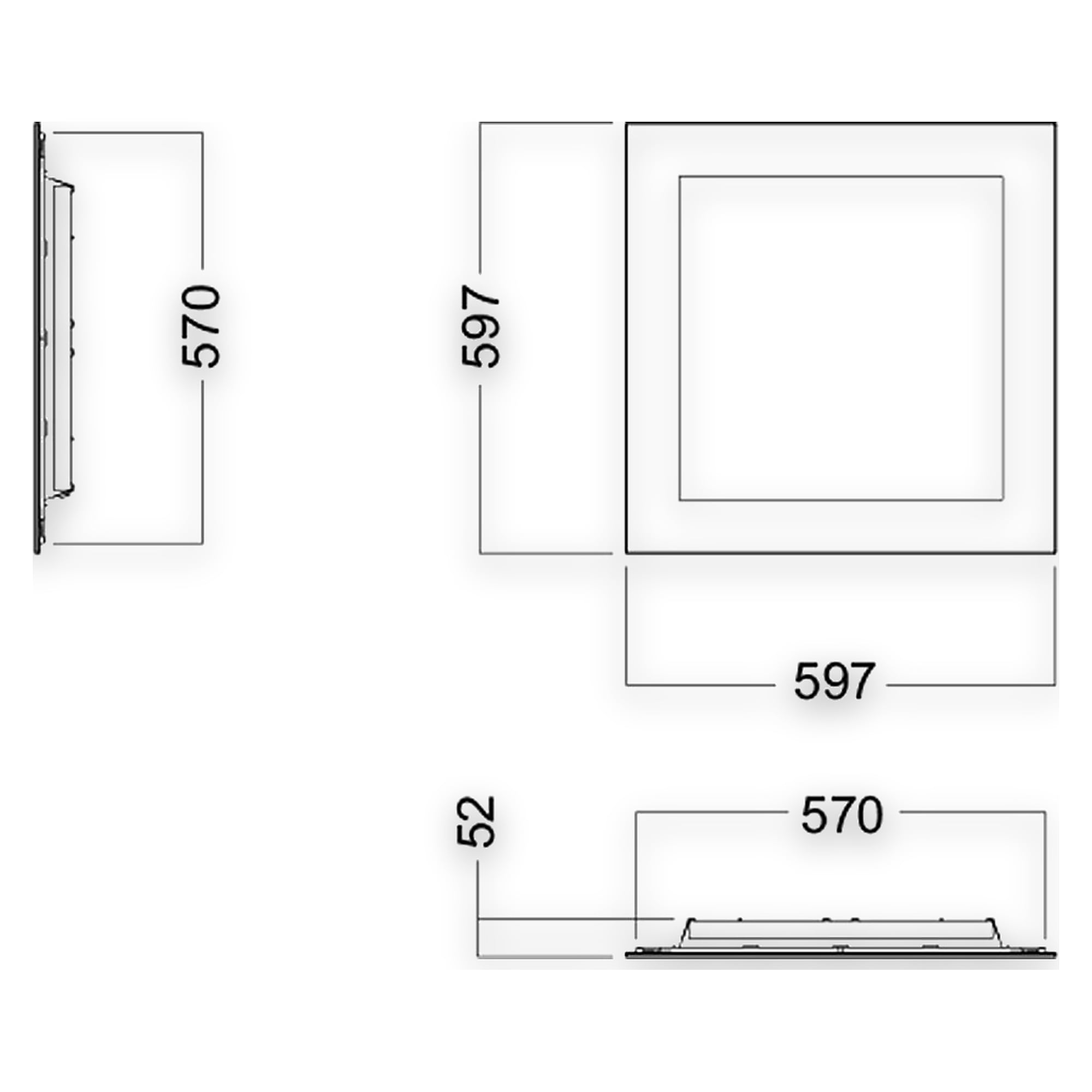 Glamox C70-R600 LED luminaire, 3988 lm, 3000 K, DALI dimmable