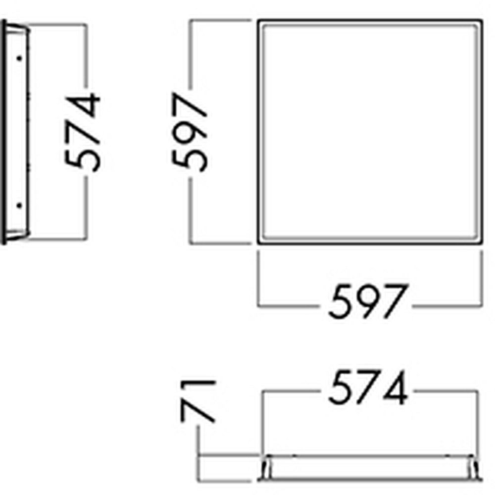 Glamox C90-R600x600 Innenraumleuchte, 3817 lm, 3000 K, DALI-dimmbar