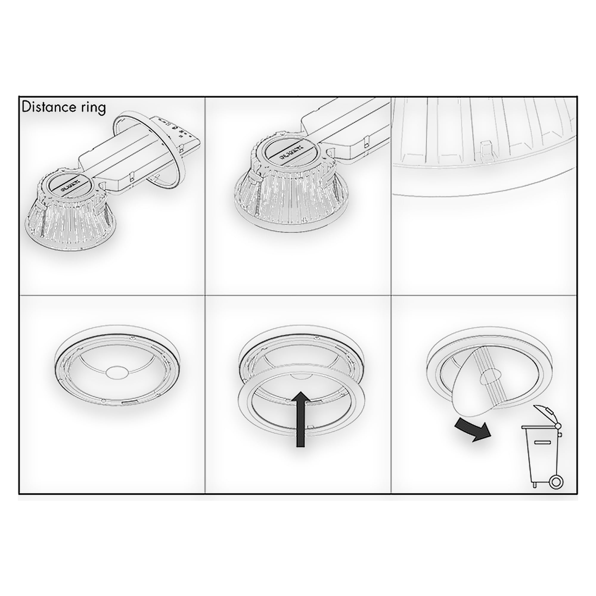 Glamox D70-R155 G2 CHROME DISTANCERING