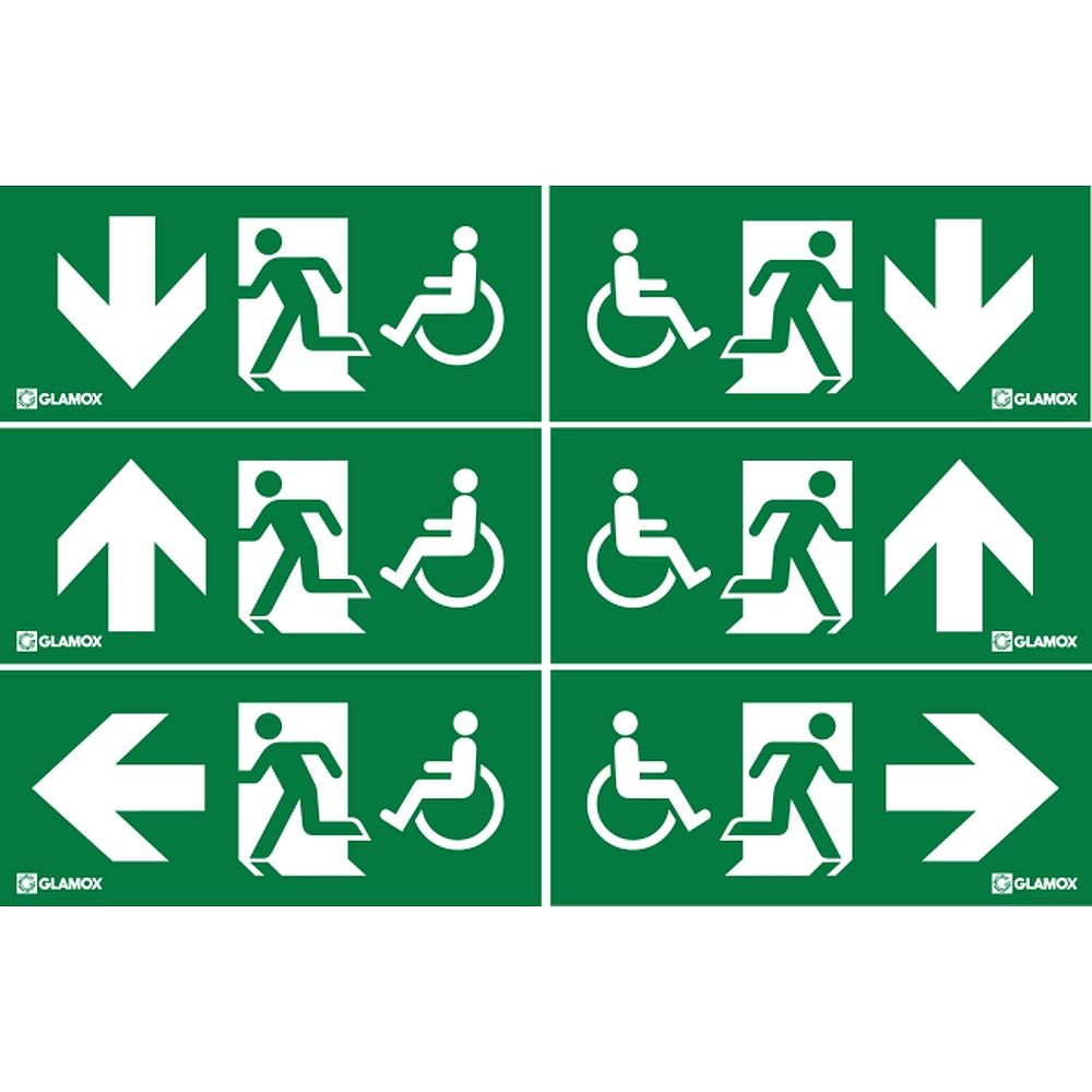 Glamox E2091350-6. Notlicht E20 G2 SIGN Kit WHEELCHAIR