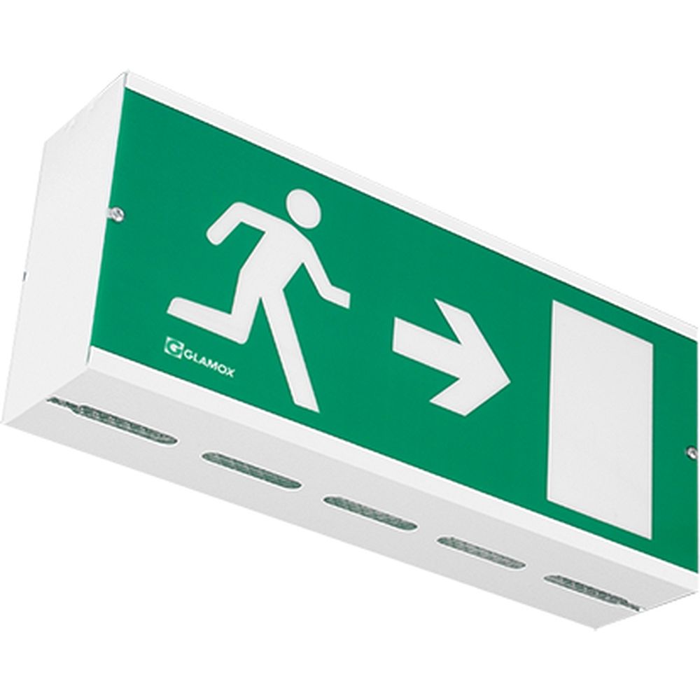 Glamox E30601003. Notlichtleuchten E30 30X60 LED E1/ST WO SIGN