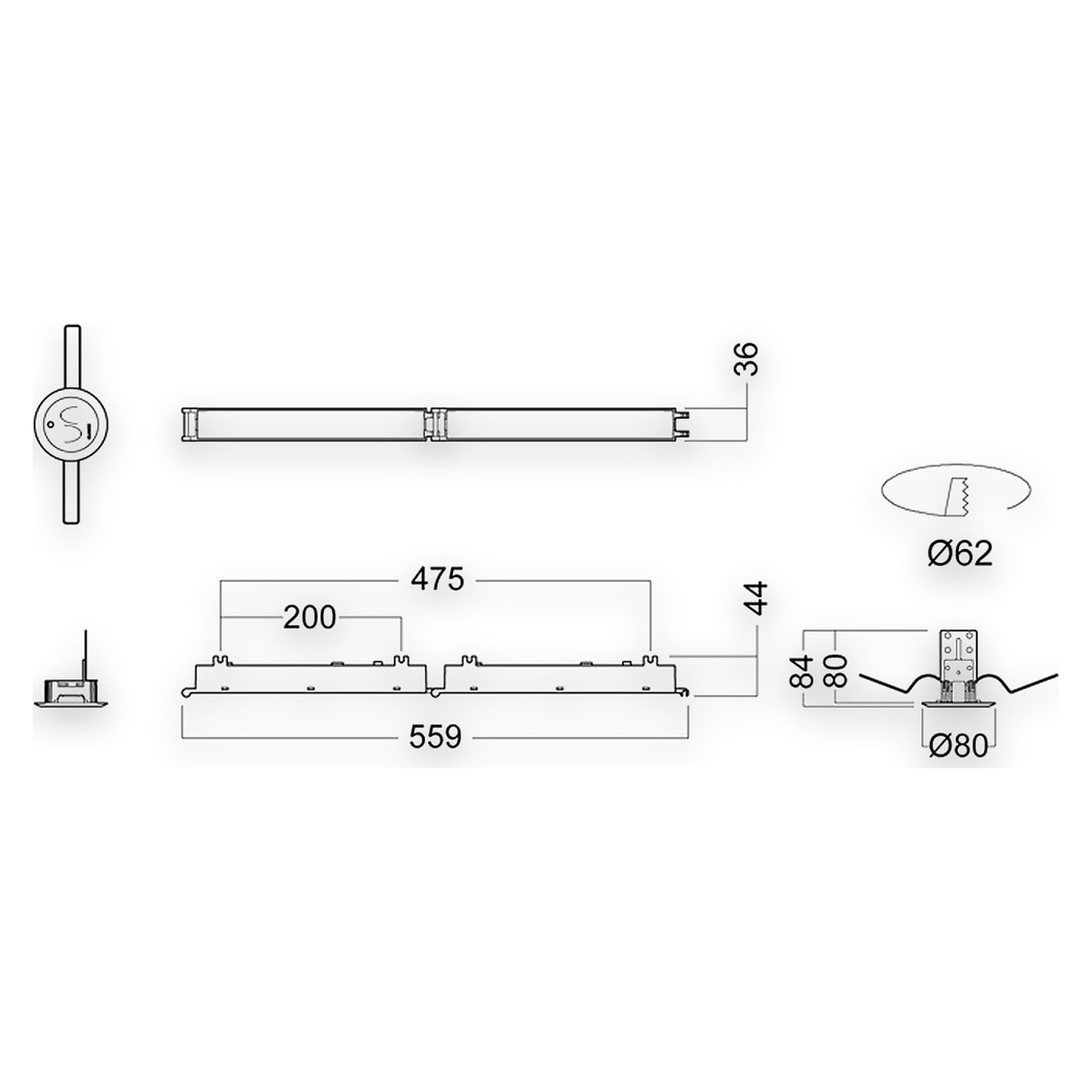 Glamox E85-R WB LED E3/ST