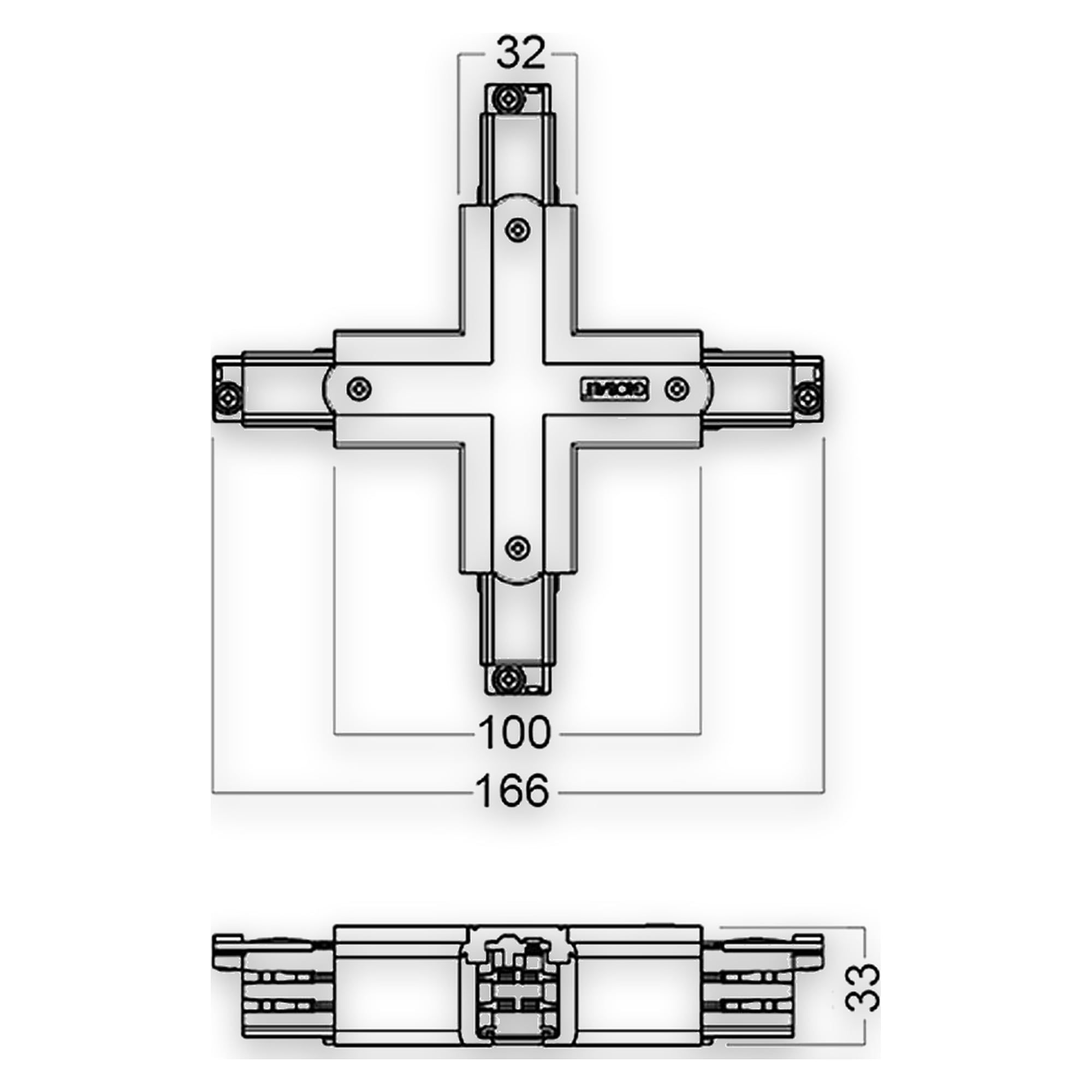 Glamox TRACK X-CONNECTOR WH
