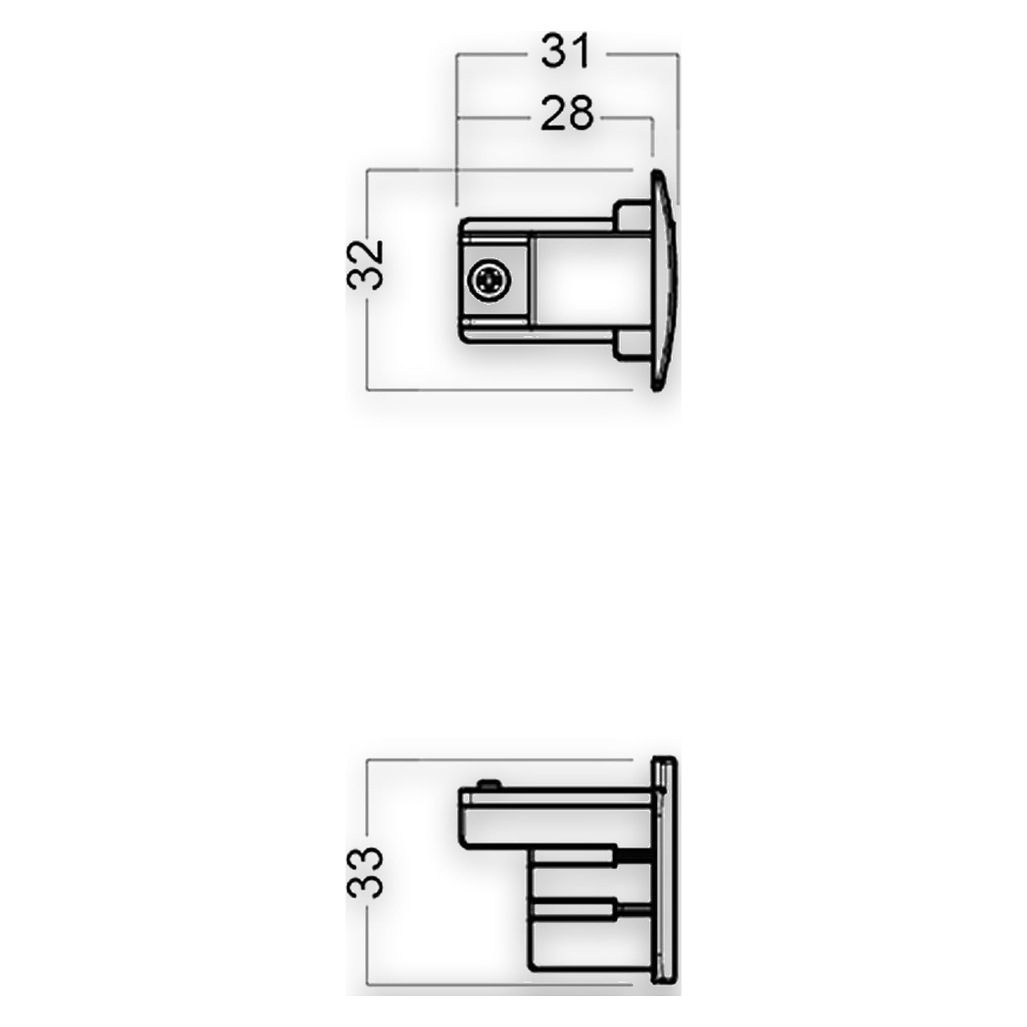 Glamox TRACK END CAP WH