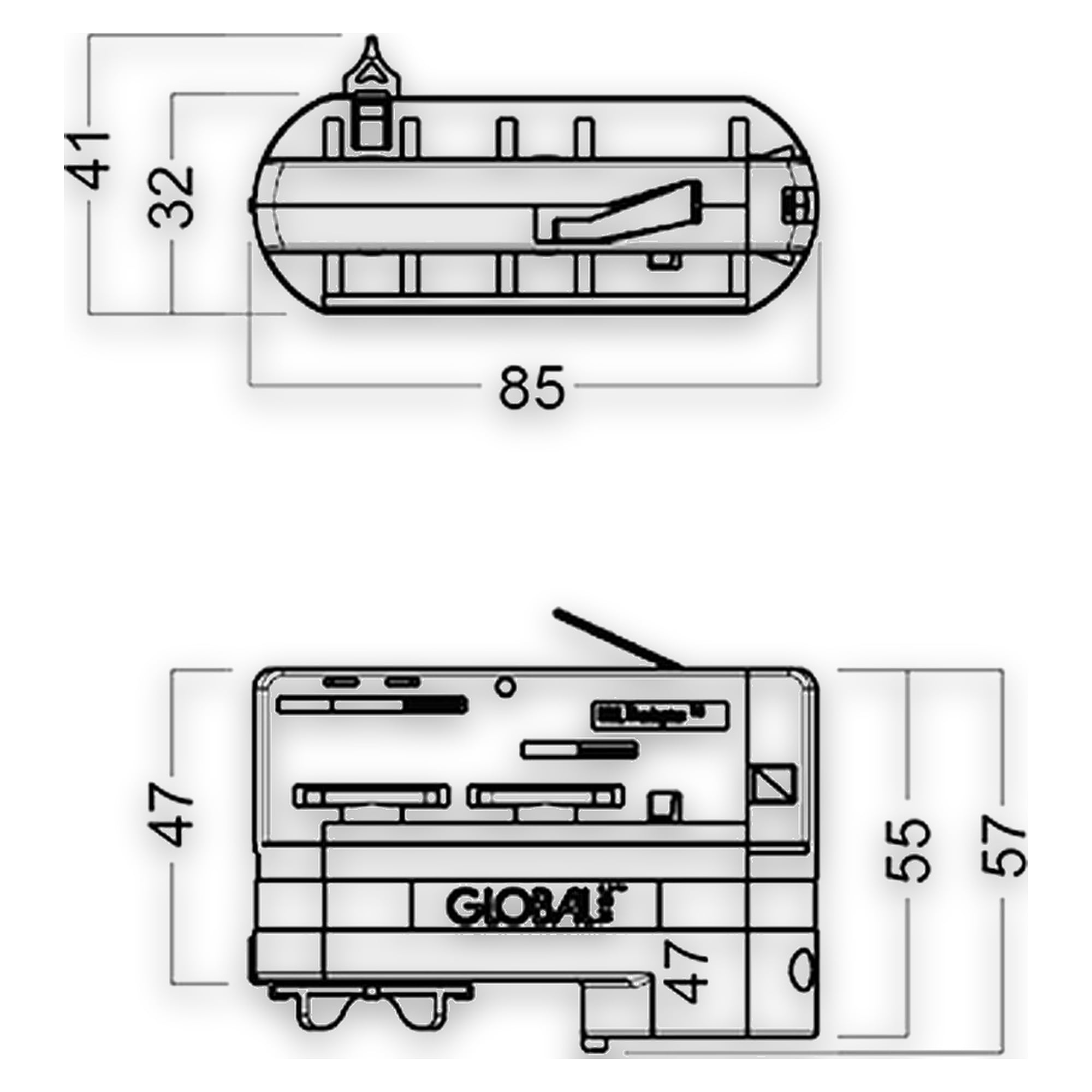 Glamox TRACK MULTI-ADAPTER 10A WH