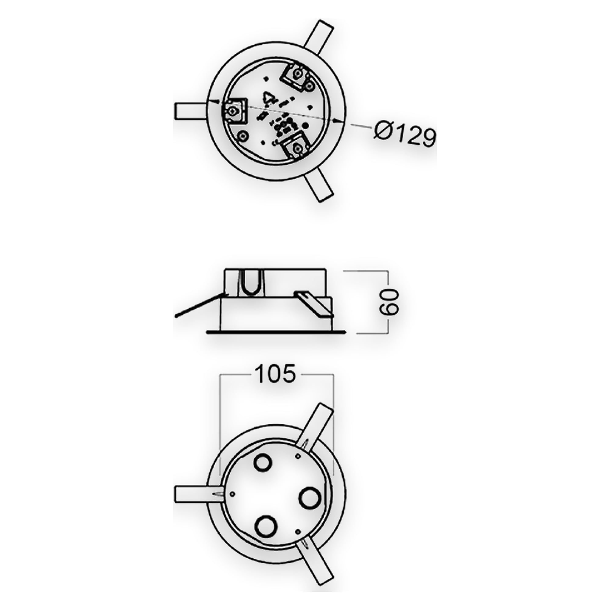 Glamox FIX-POINT RECESSED BOX BL