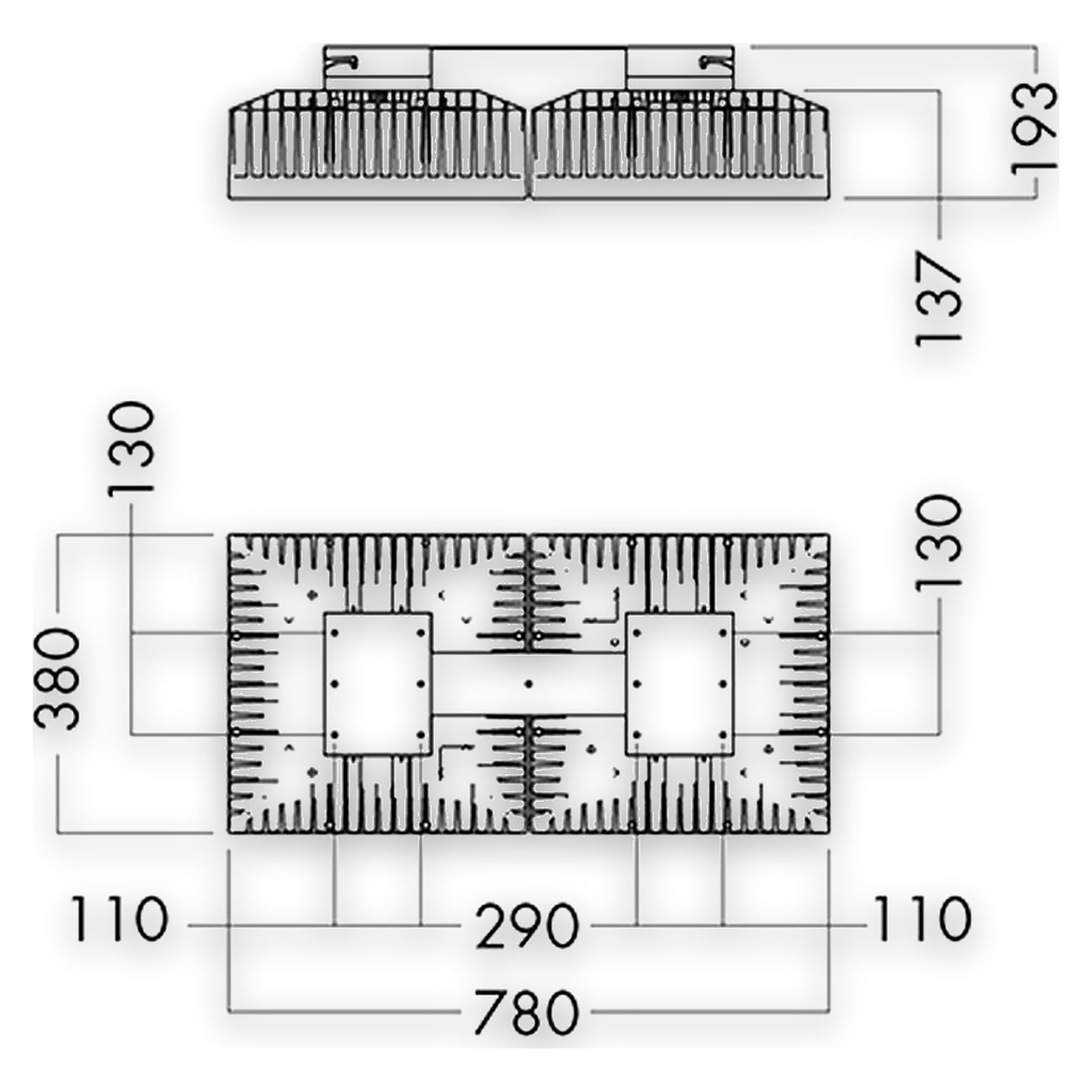 Glamox i80 industrial luminaire, 29472 lm, 4000 K, switchable
