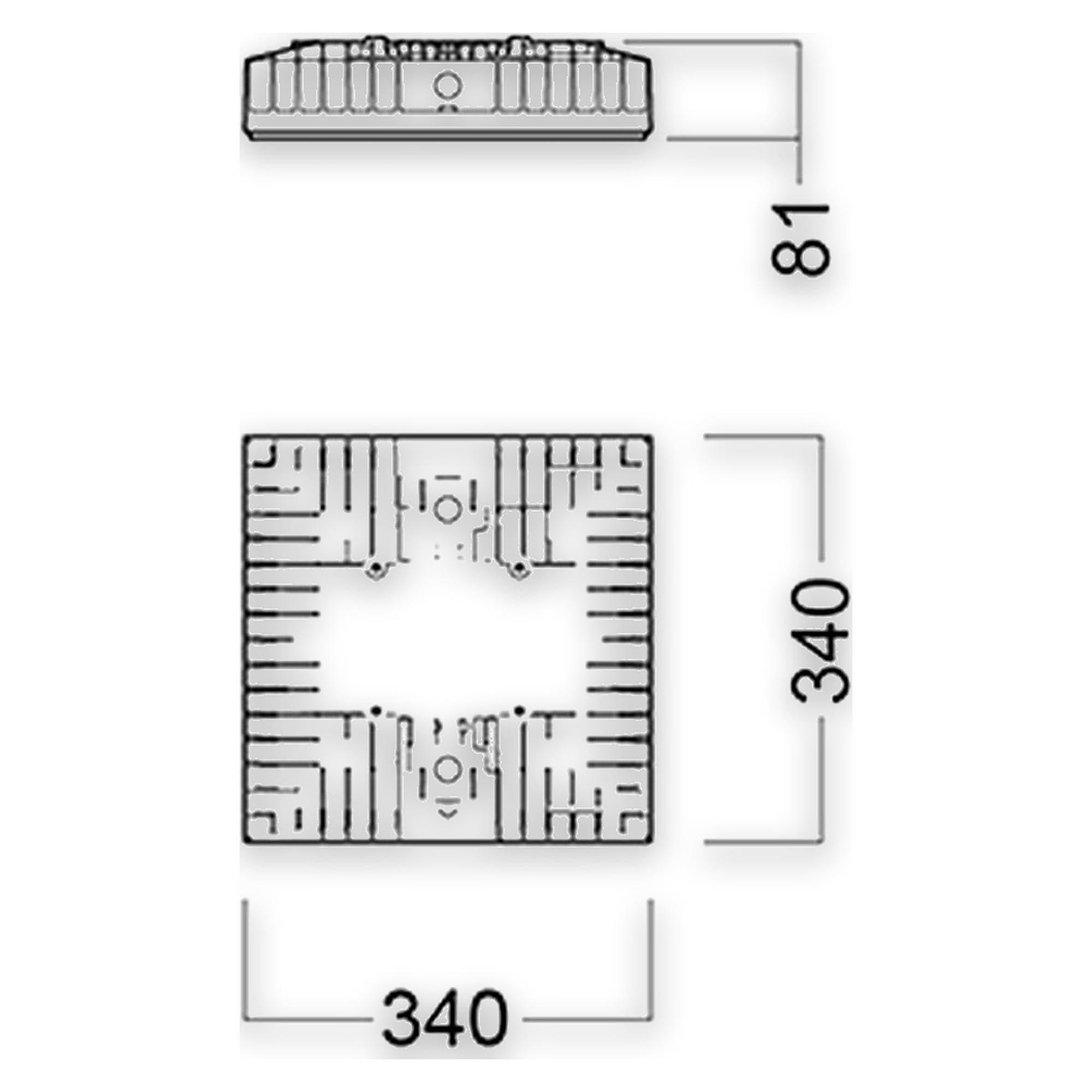 Glamox i85 industrial luminaire, 4745 lm, 4000 K, switchable