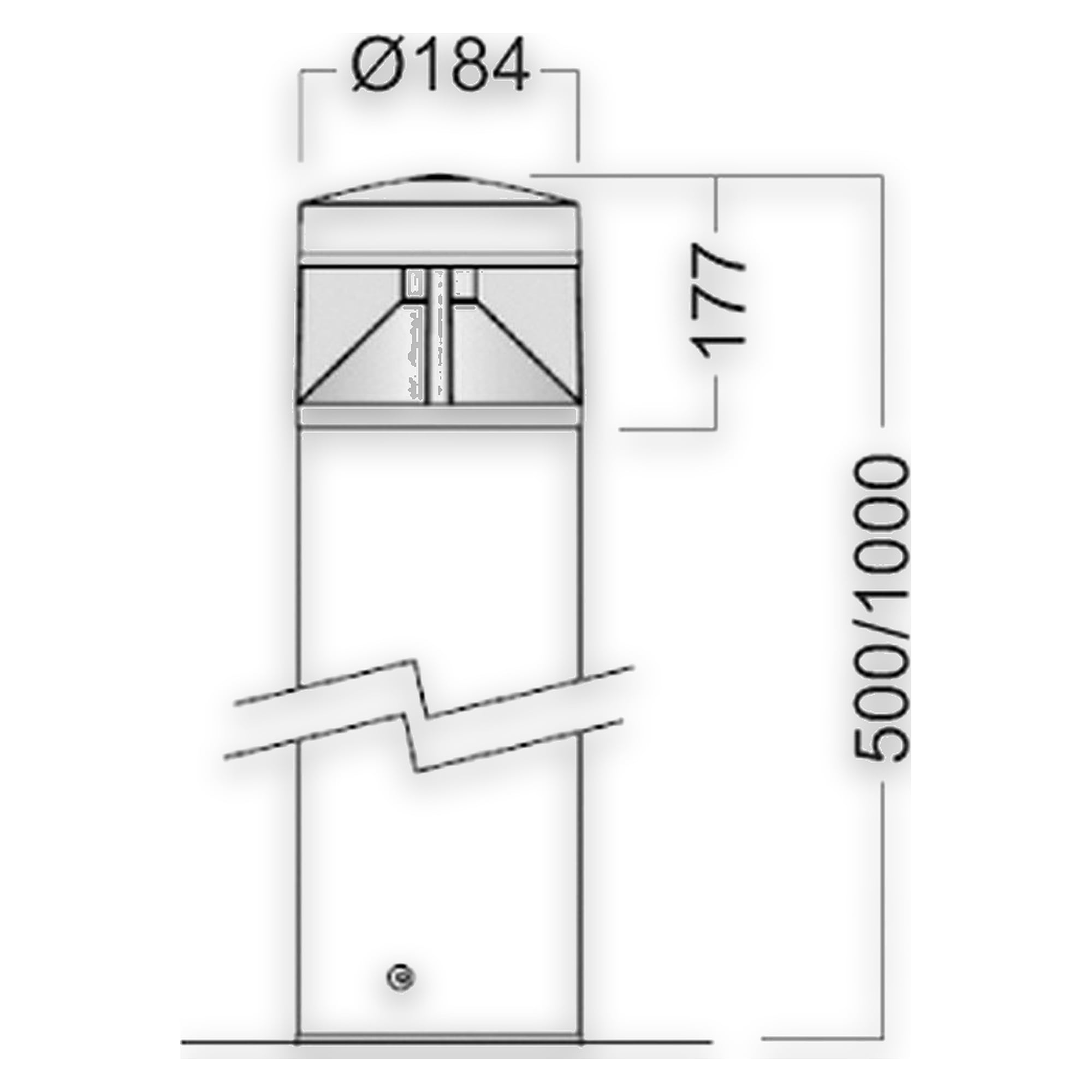 Glamox O34 outdoor luminaire, 665 lm, 4000 K, switchable