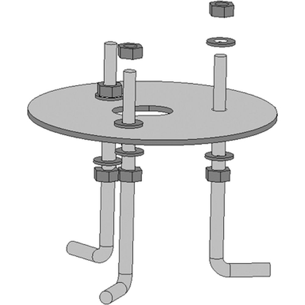 Glamox O34711021. Außenleuchten O34/O37 BASE Plate Aluminium