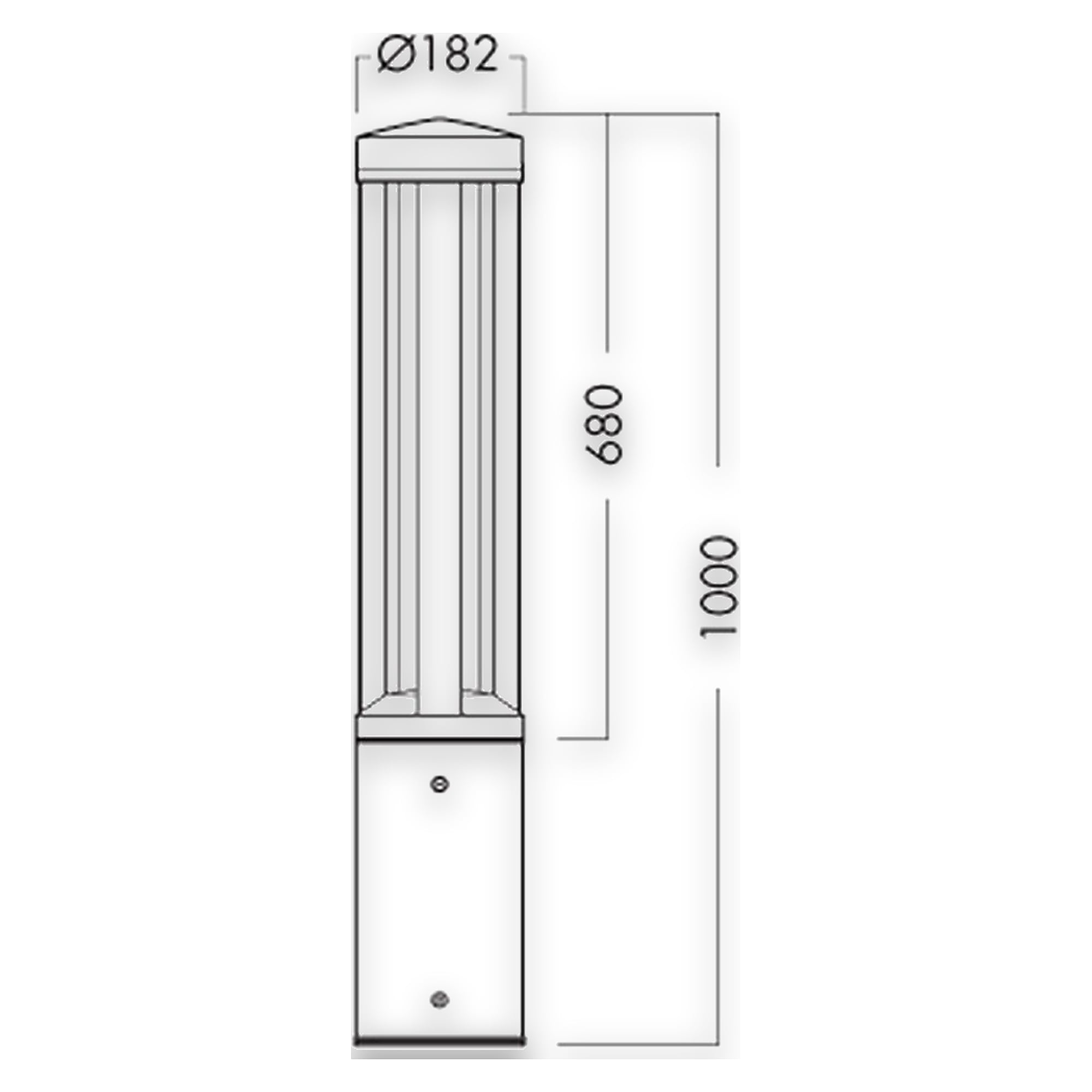 Glamox O37 outdoor luminaire, 1450 lm, 4000 K, switchable