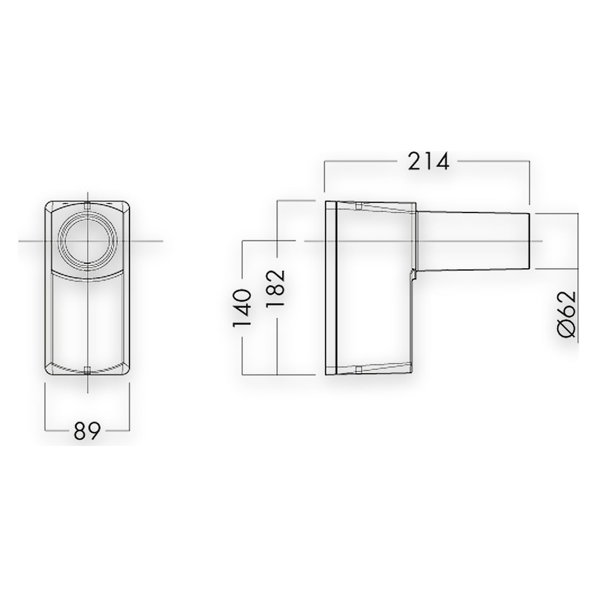Glamox O48/O55 WALL BRACKET ALUMINIUM