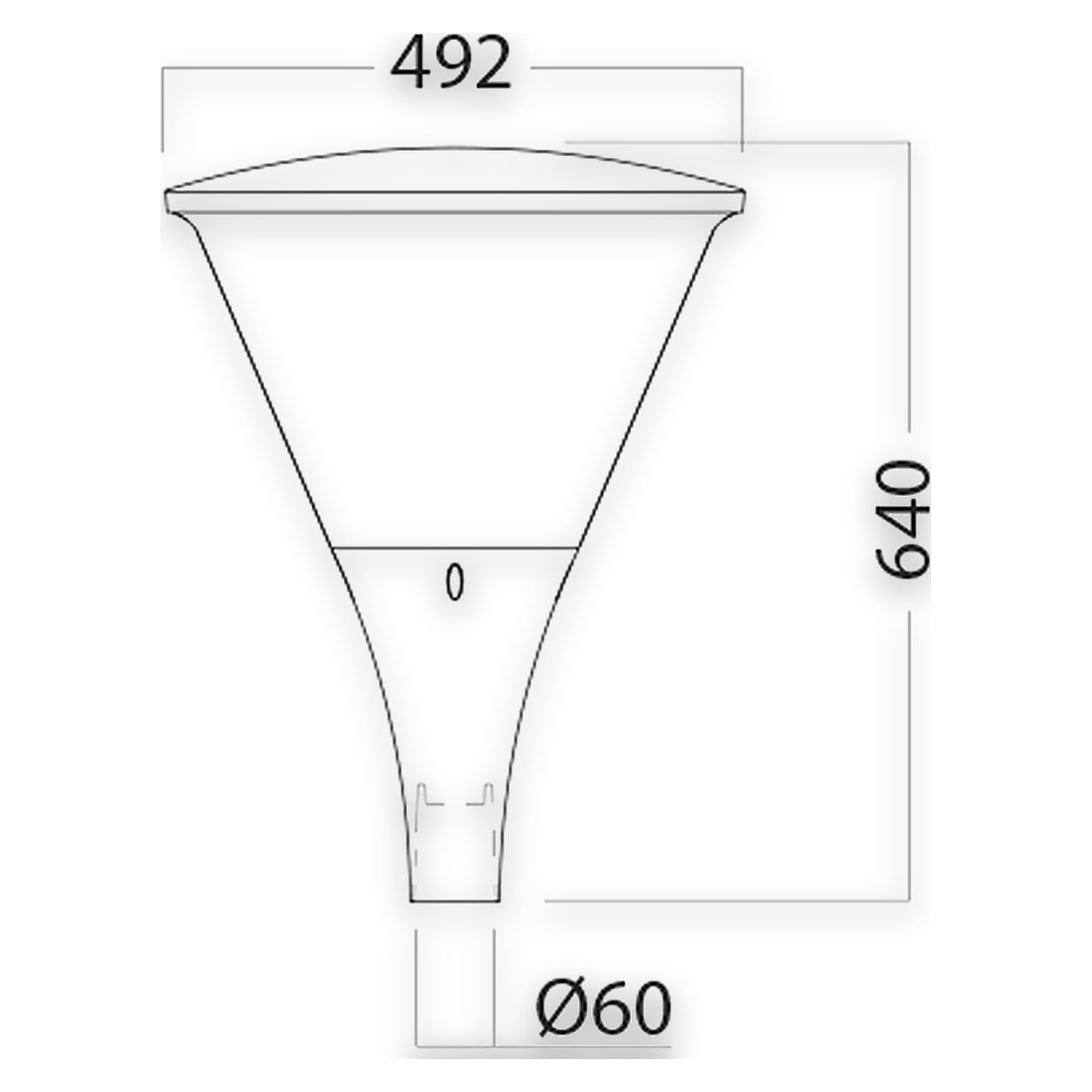 Glamox O49 outdoor luminaire, 5480 lm, 4000 K