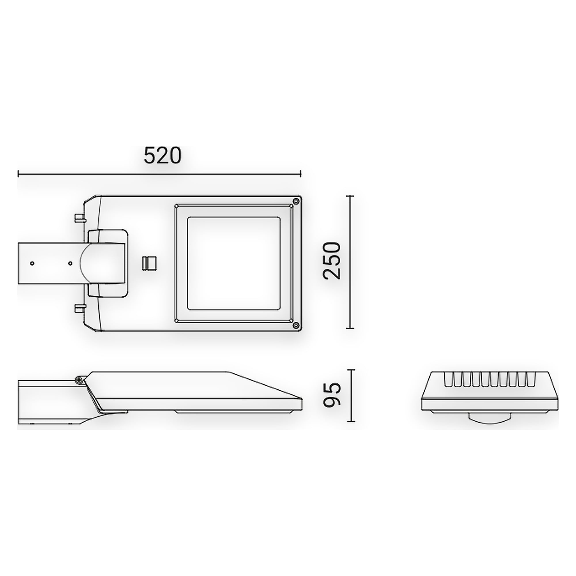 Glamox O55-250 Außenleuchte, 6800 lm, 3000 K