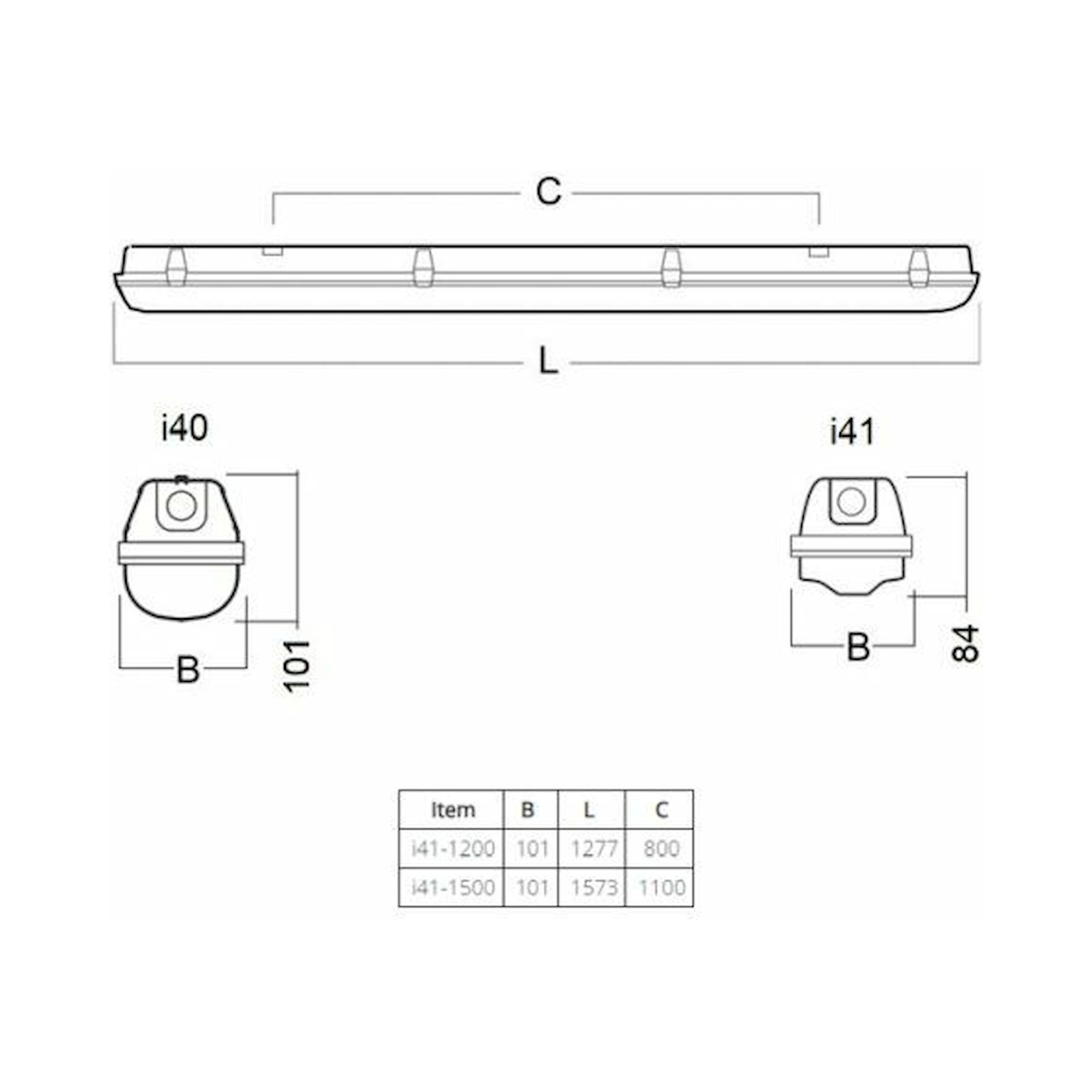 Glamox I40-1500 LED-Leuchte, 8873 lm, 4000 K, Tunable White
