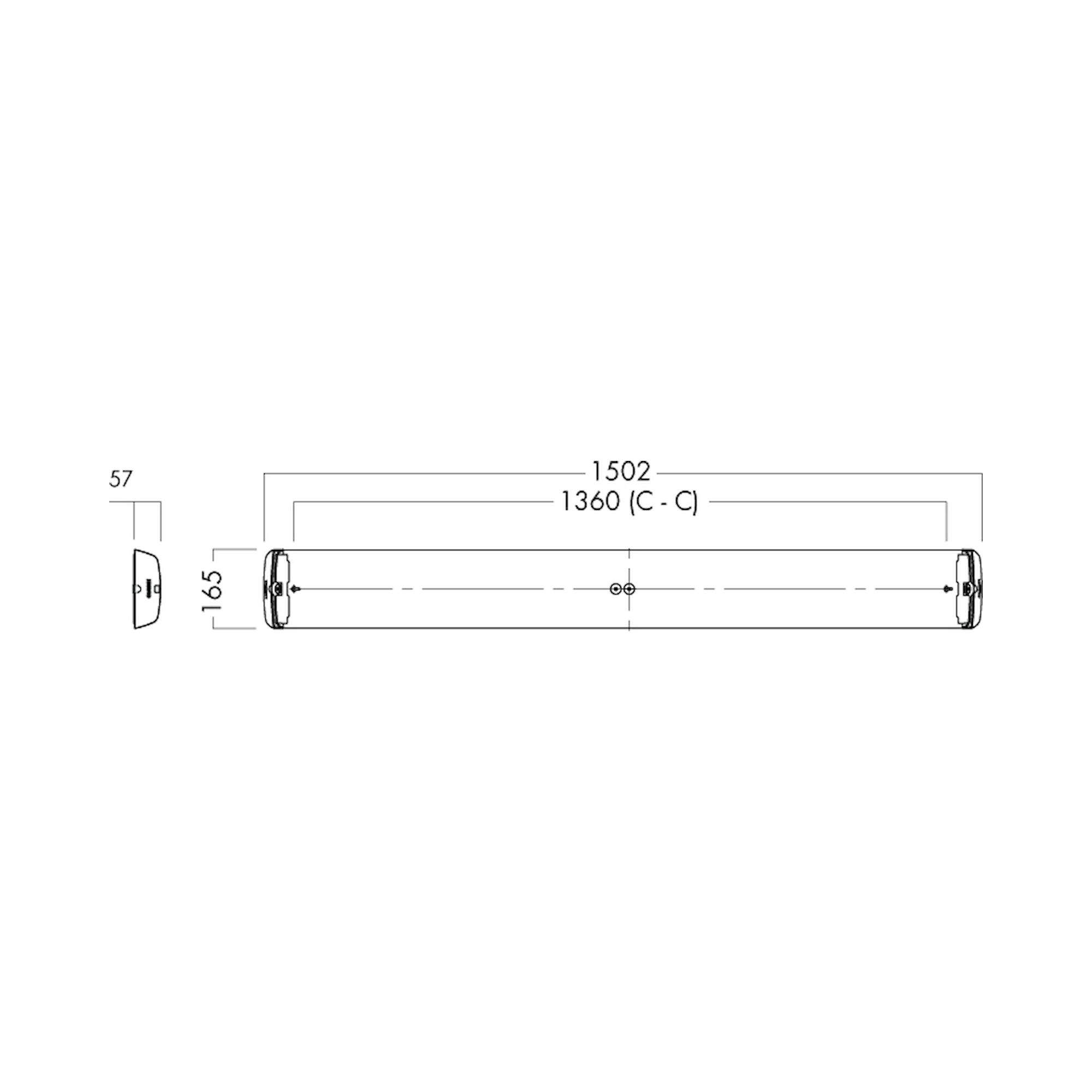 Glamox i60-1500 LED-Leuchte, 6655 lm, 4000 K
