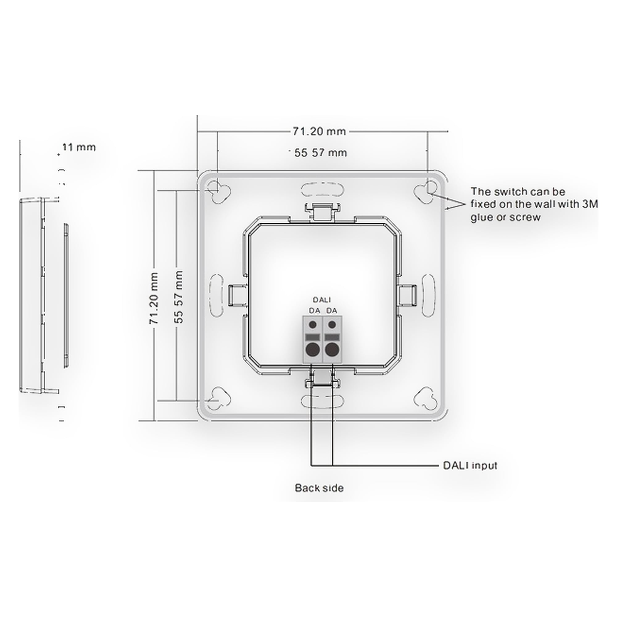 Glamox LMS DALI-2 WH PB6 SWITCH PANEL