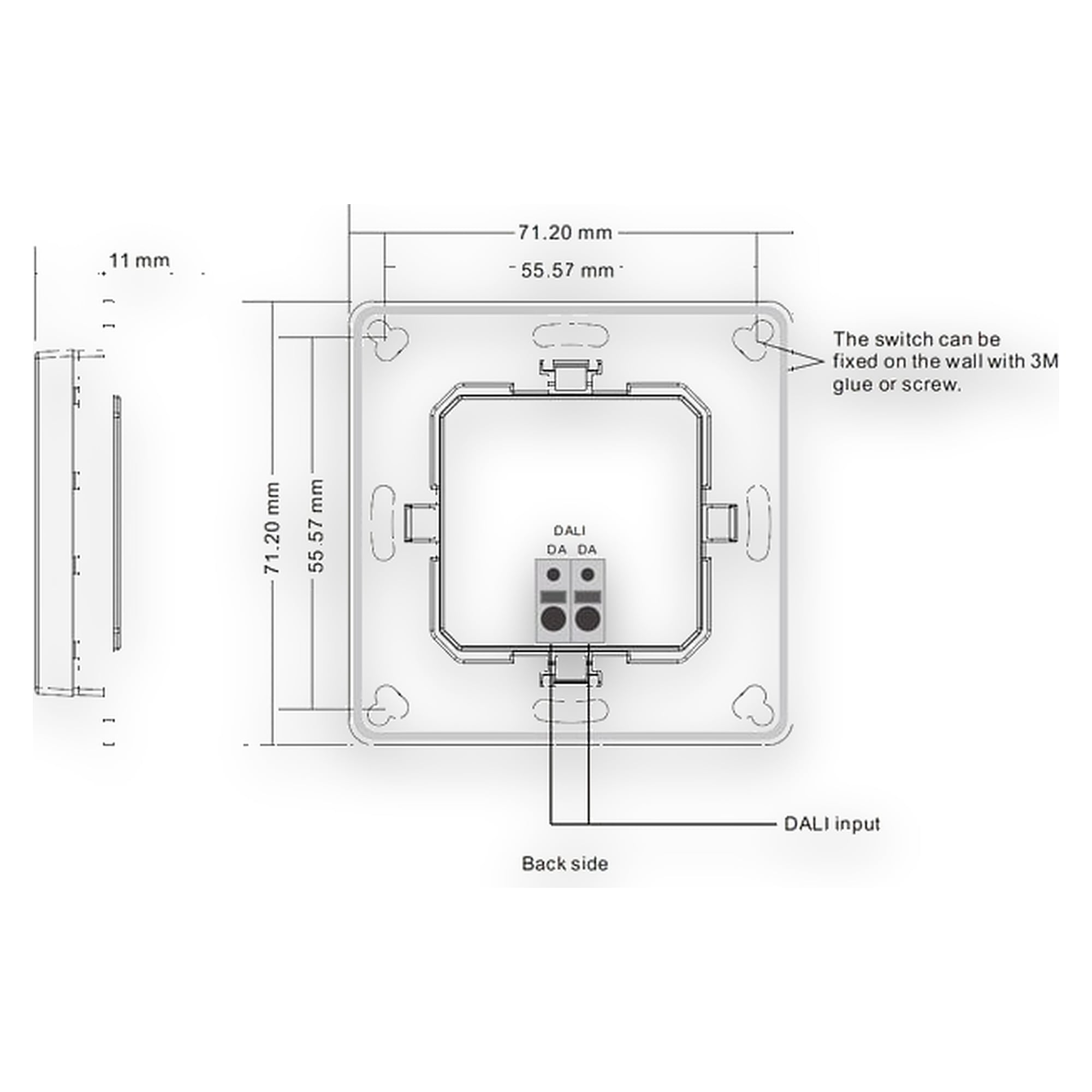 Glamox LMS DALI-2 WH PB2 SWITCH PANEL