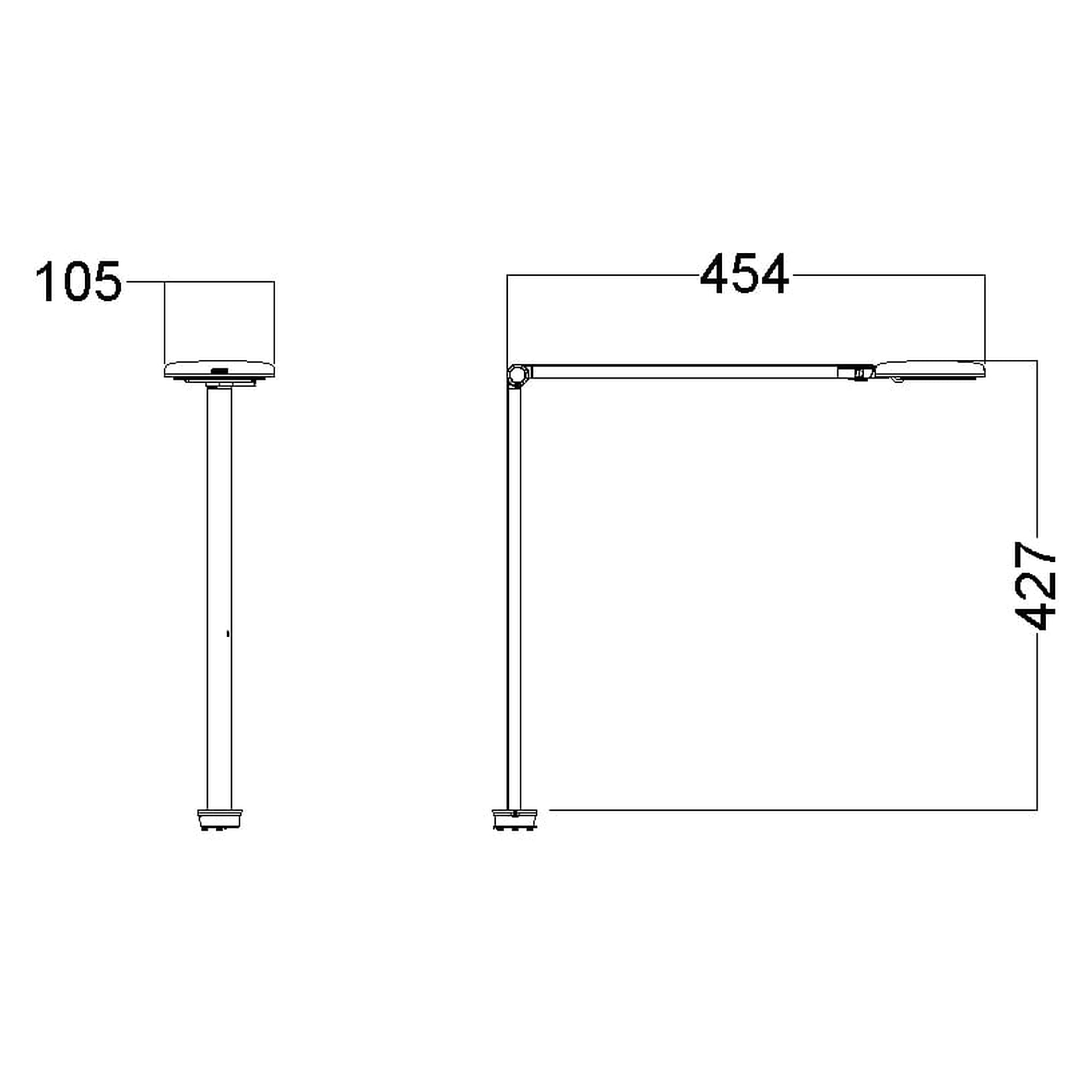 Glamox Motus arm-based luminaire, 835 lm, 3000 K (Ra 90)