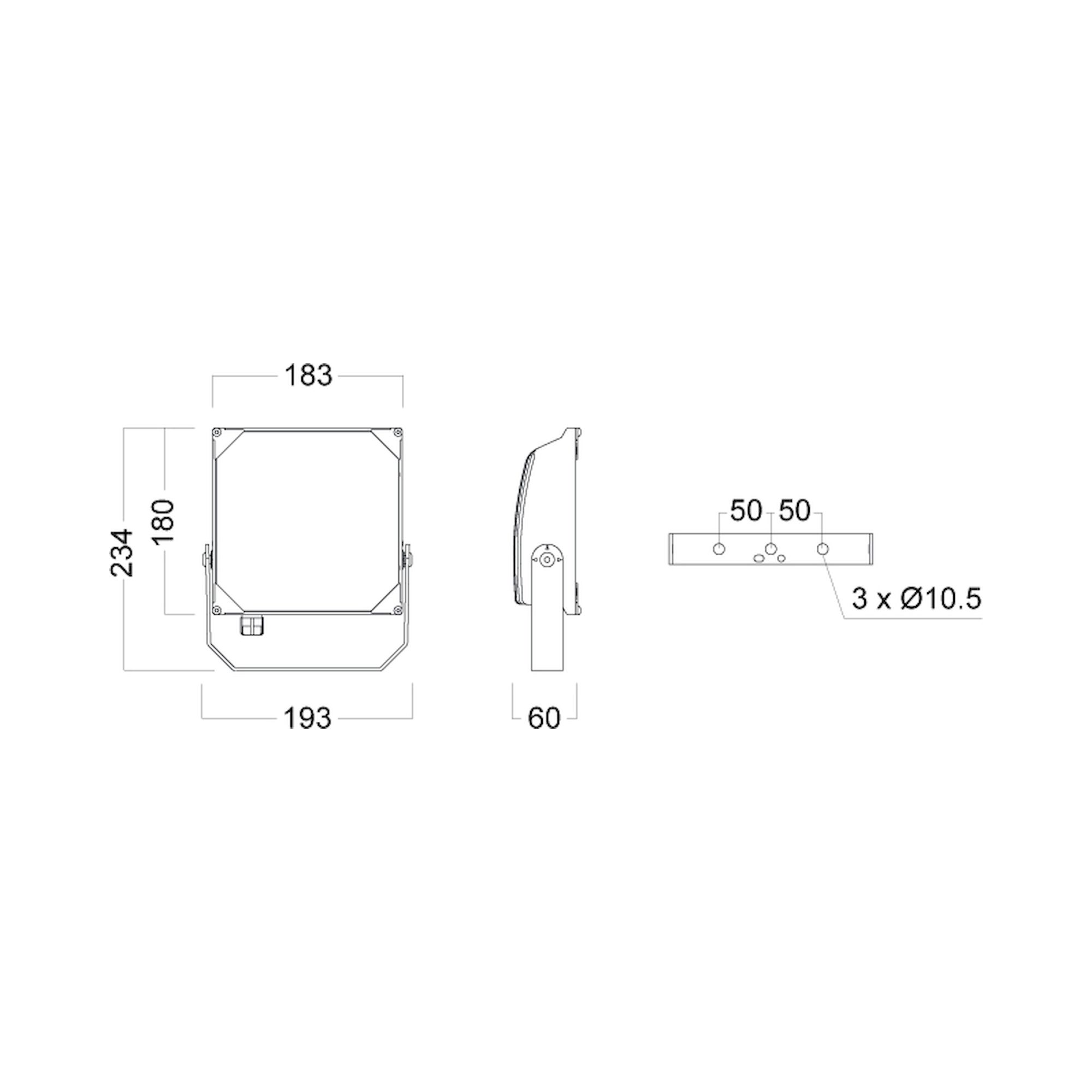 Glamox NEXT outdoor luminaire, 3301 lm, 4000 K (Ra 70), switchable
