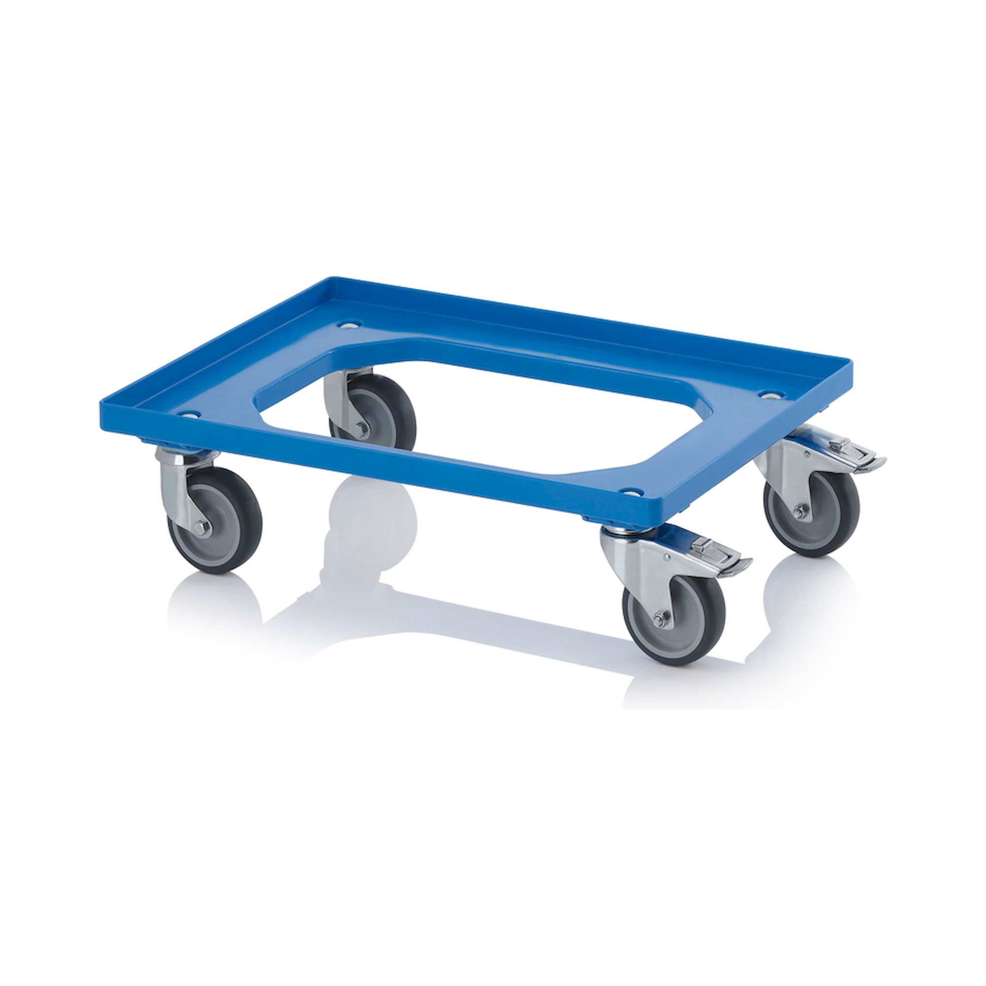 RO 64 GU FE-5015. Transportroller Kompakt mit Gummirädern, 61,6x41,6x17,2 cm